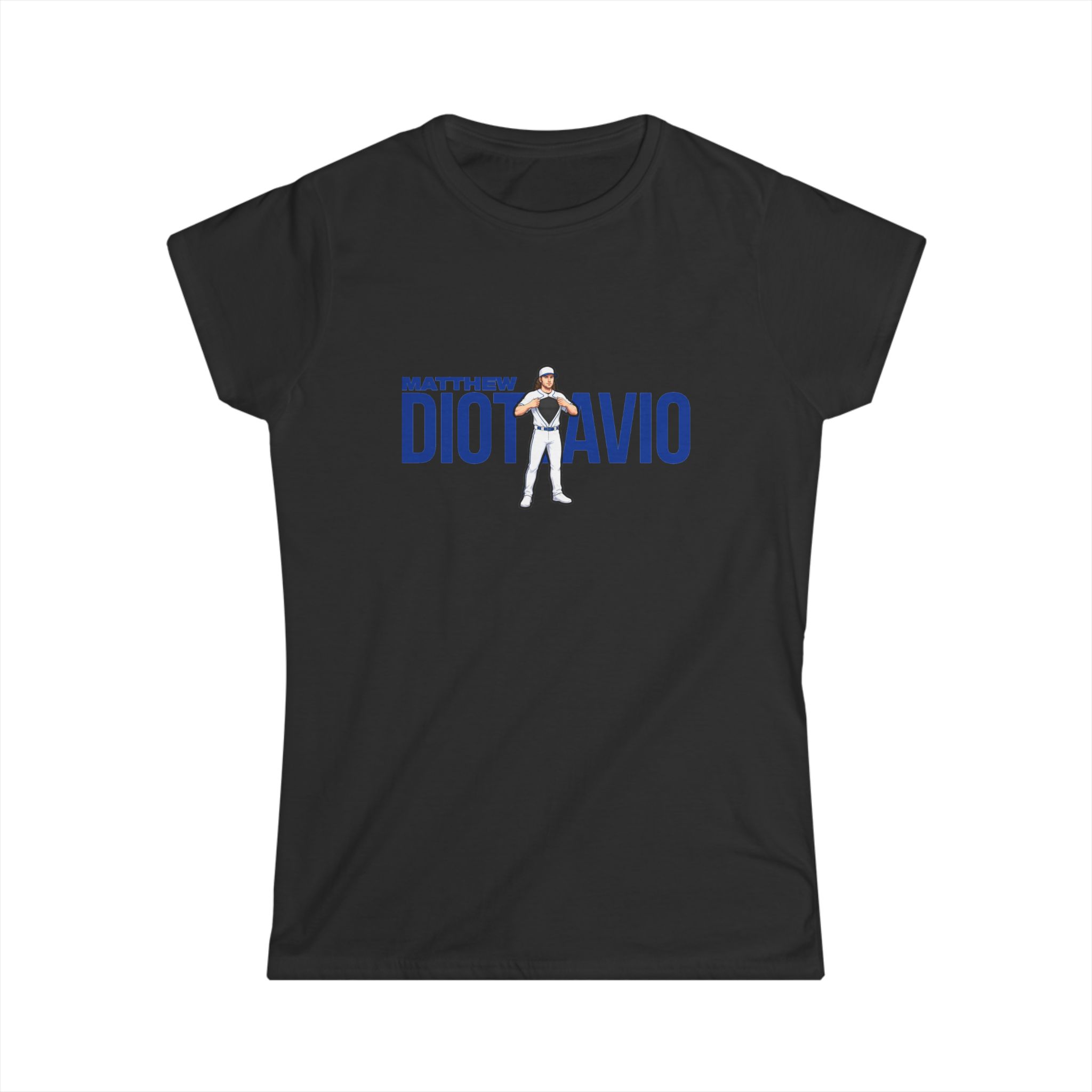 Women's Softstyle Tee — character_player_name in Black