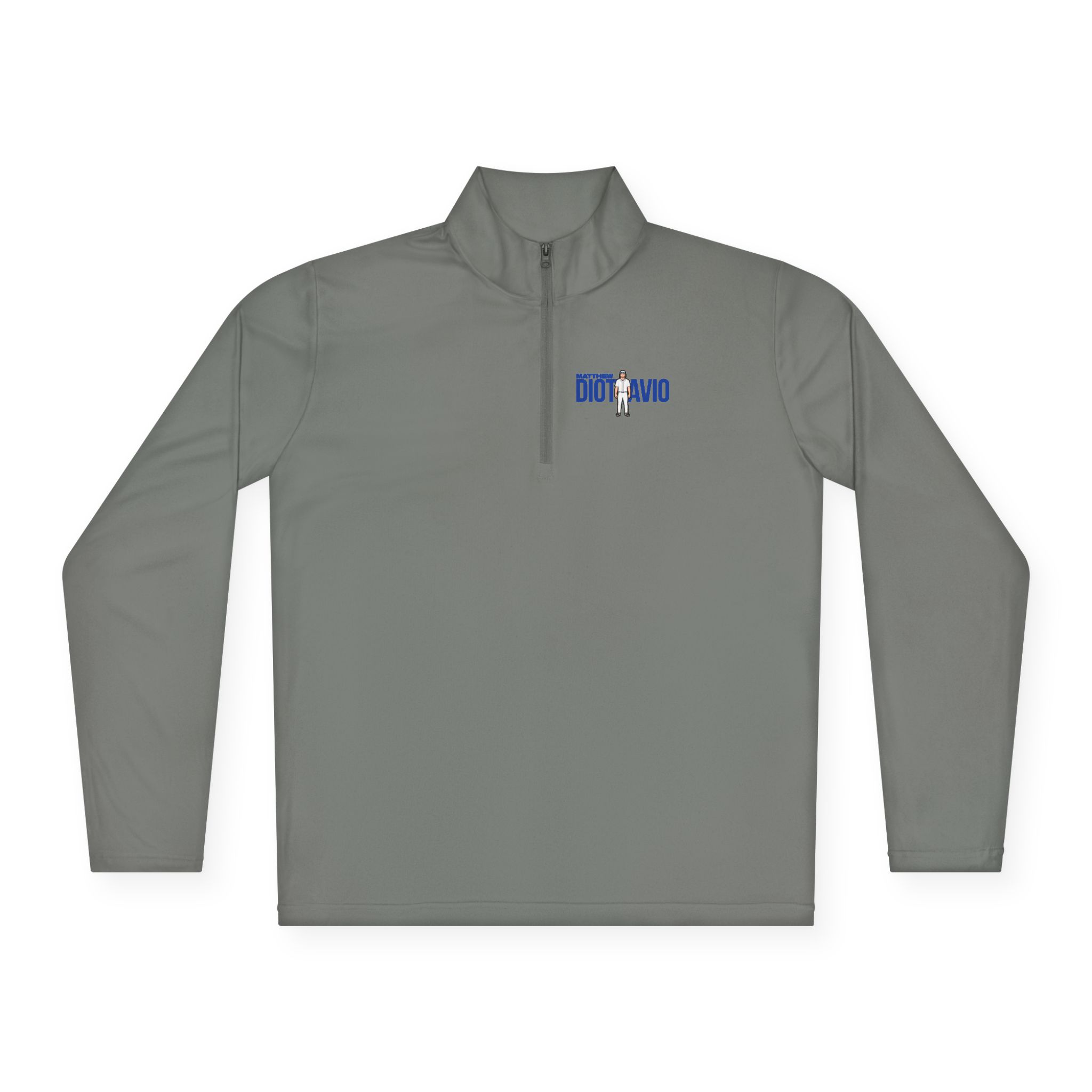 Q-Zip Pullover — character_player_name in Grey