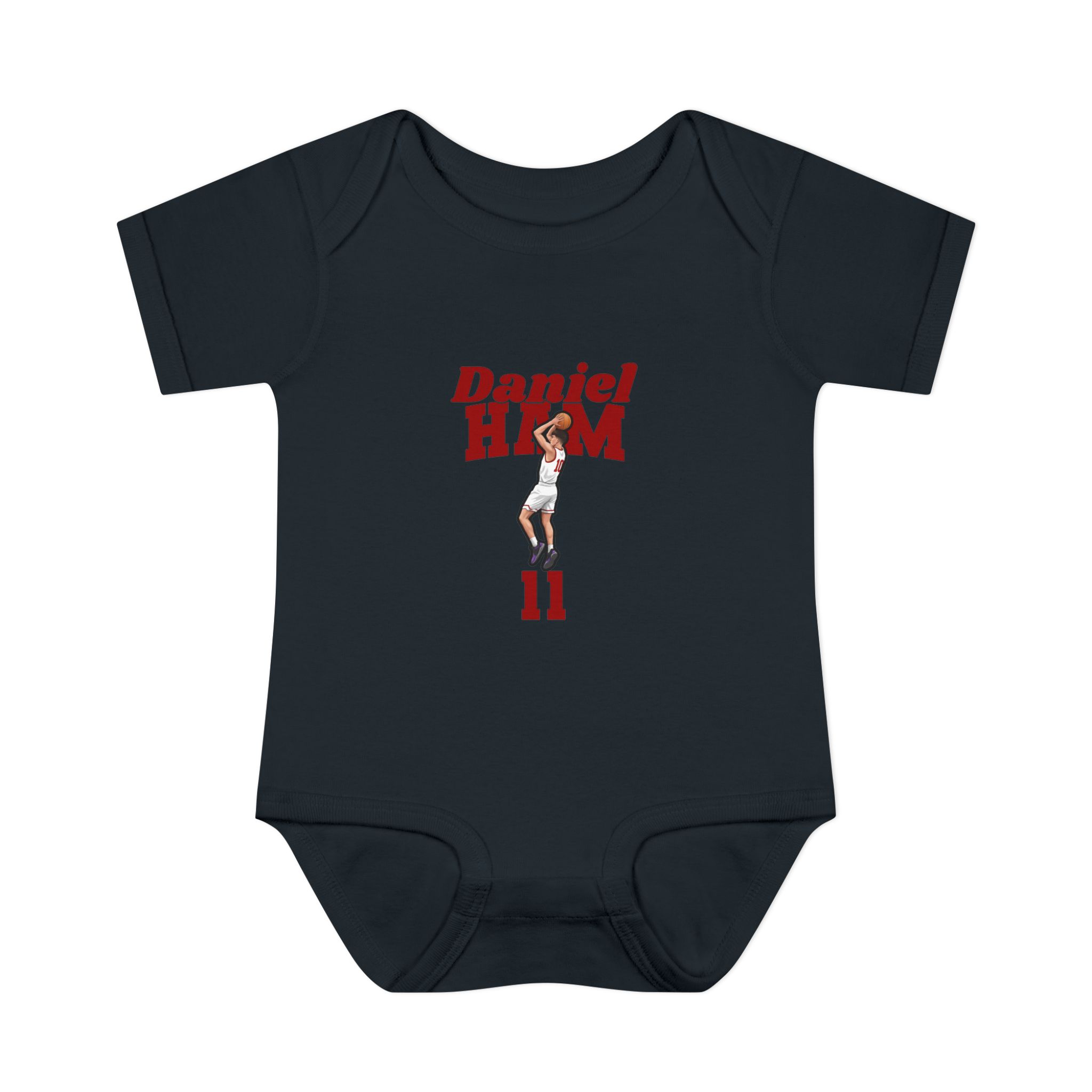 Baby Onesie — character_signature_arch in Black