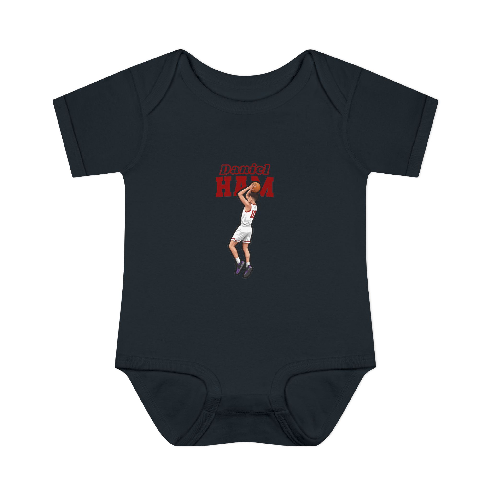 Baby Onesie — character_name_arch in Black