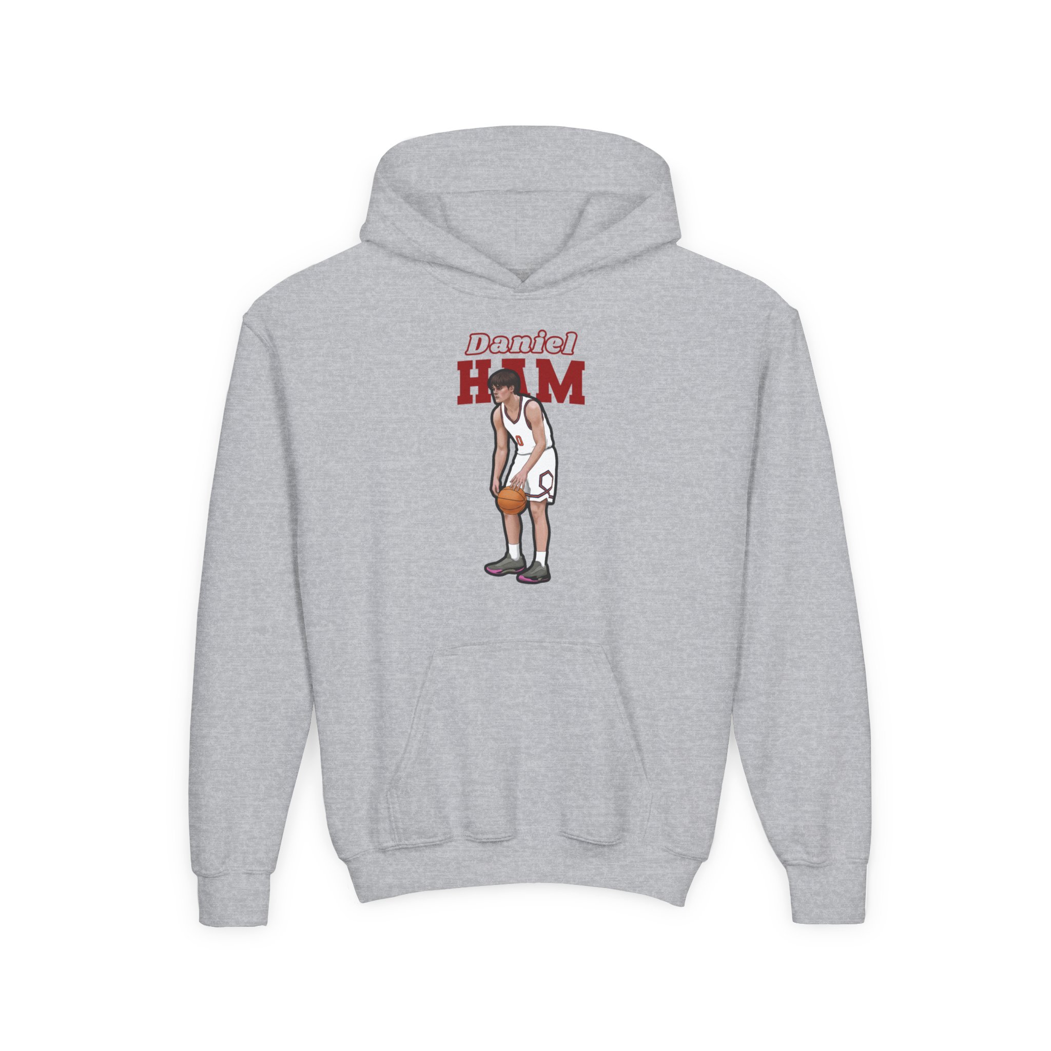 Youth Hoodie — character_name_arch in Grey