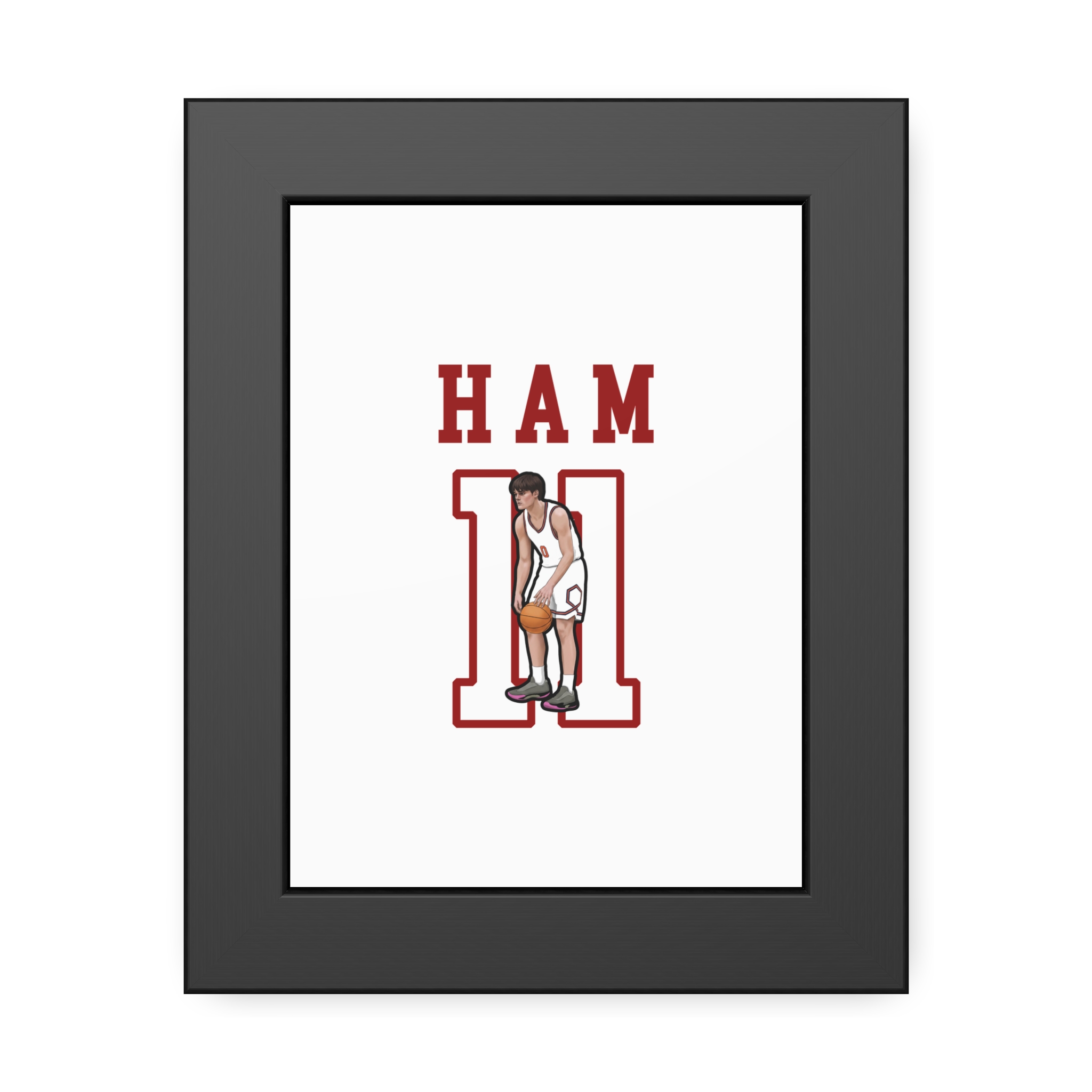 Framed Poster — character_shirsey in Black