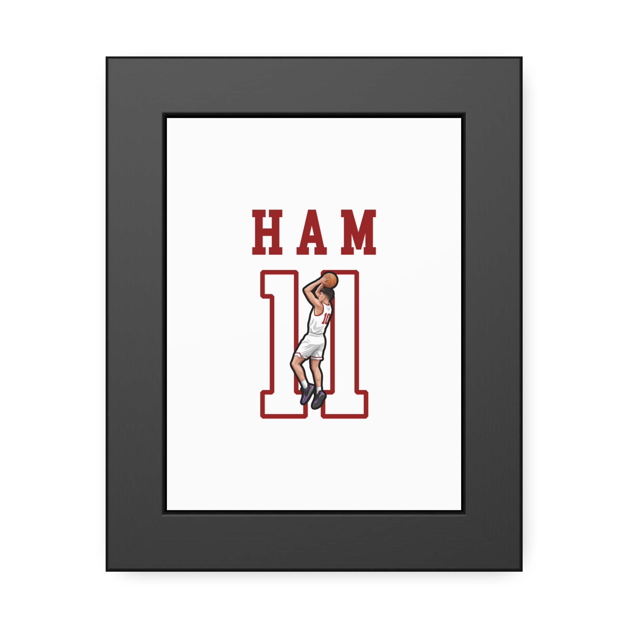 Framed Poster — character_shirsey in Black