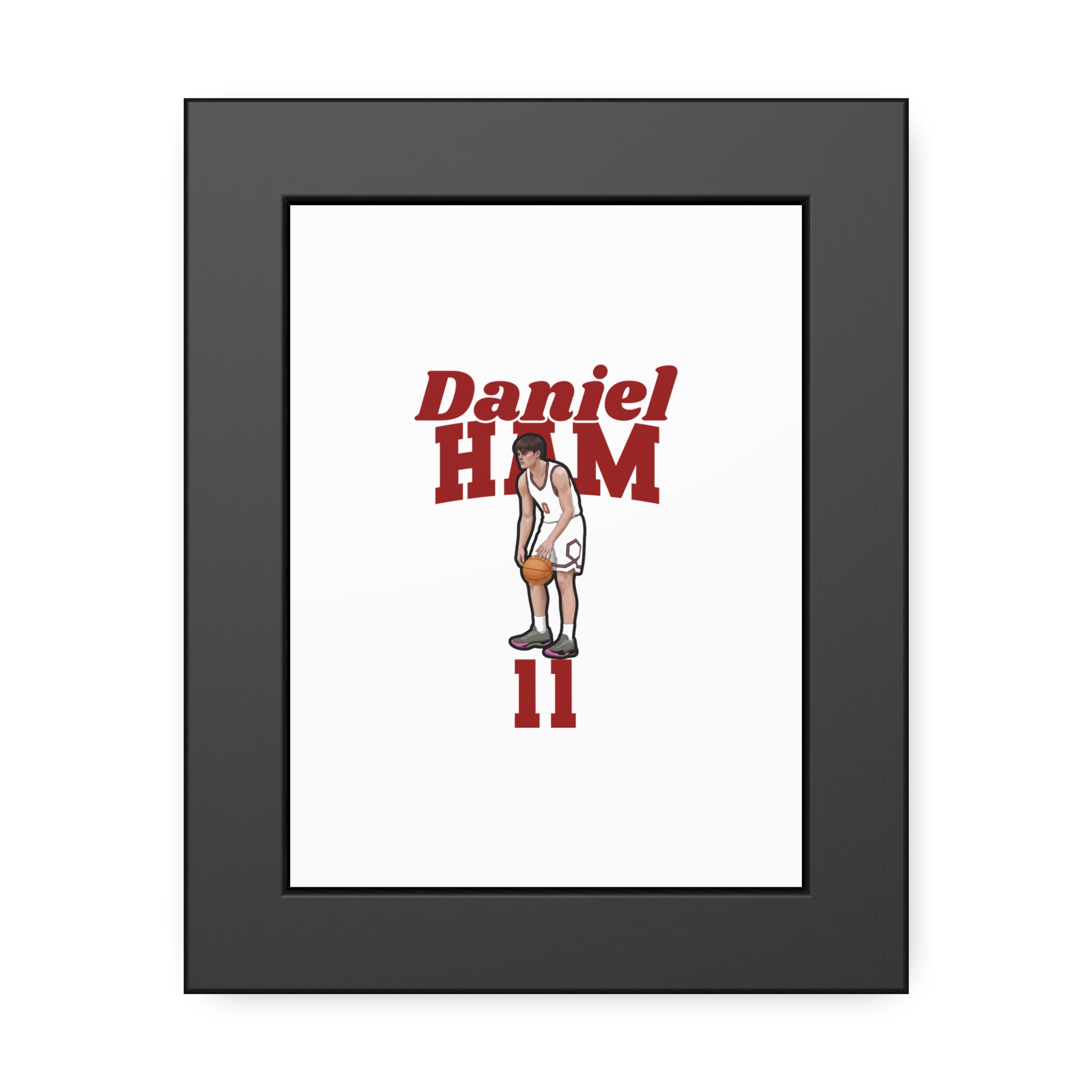 Framed Poster — character_signature_arch in Black