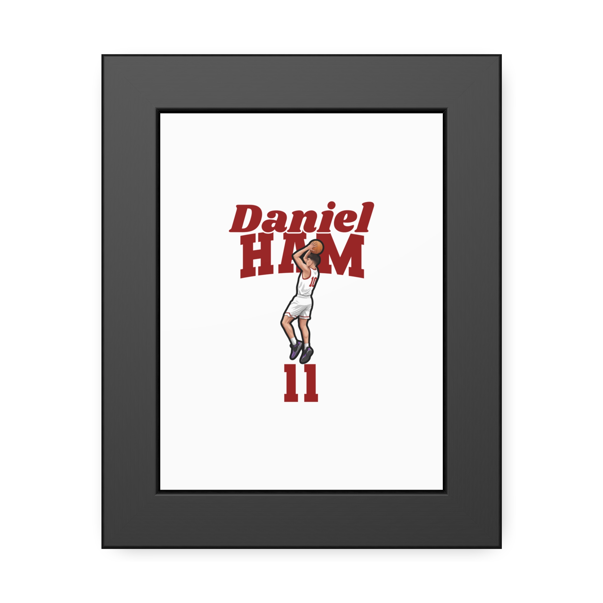 Framed Poster — character_signature_arch in Black