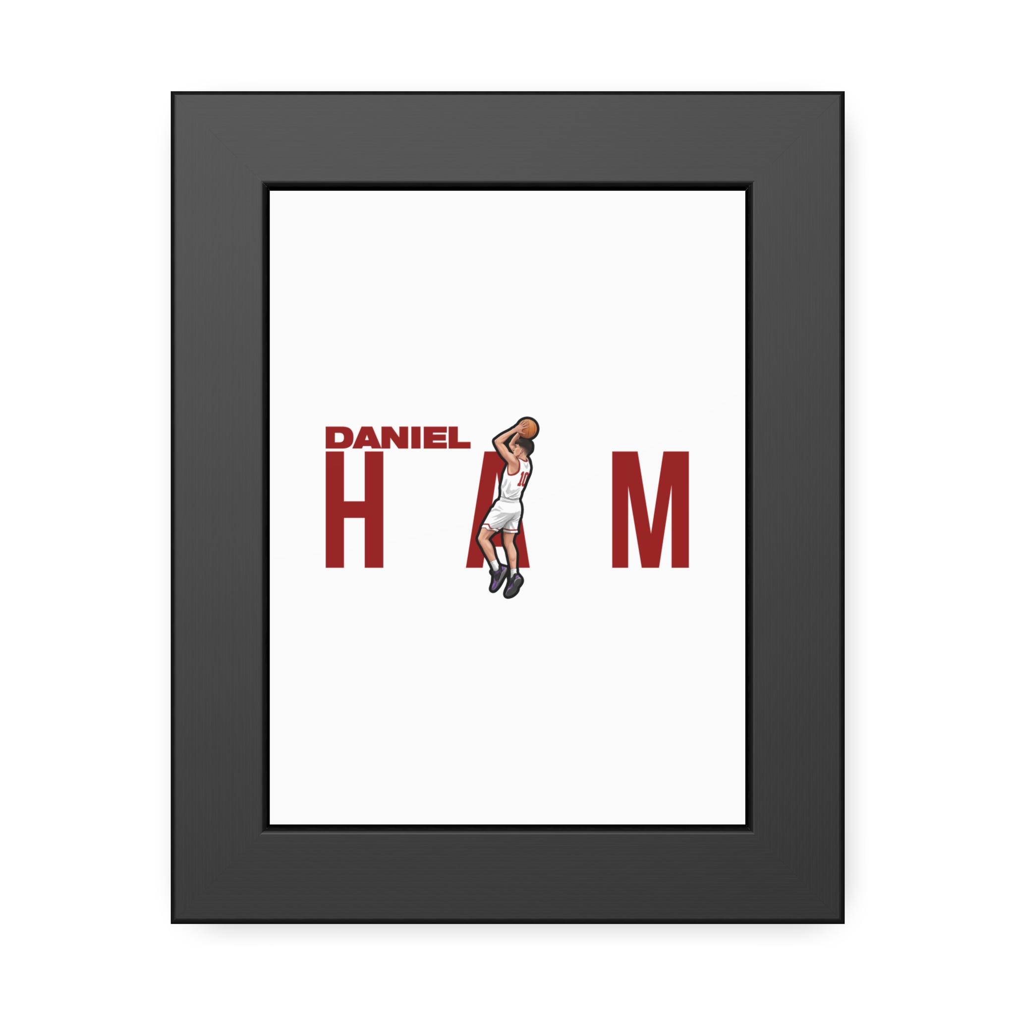 Framed Poster — character_player_name in Black