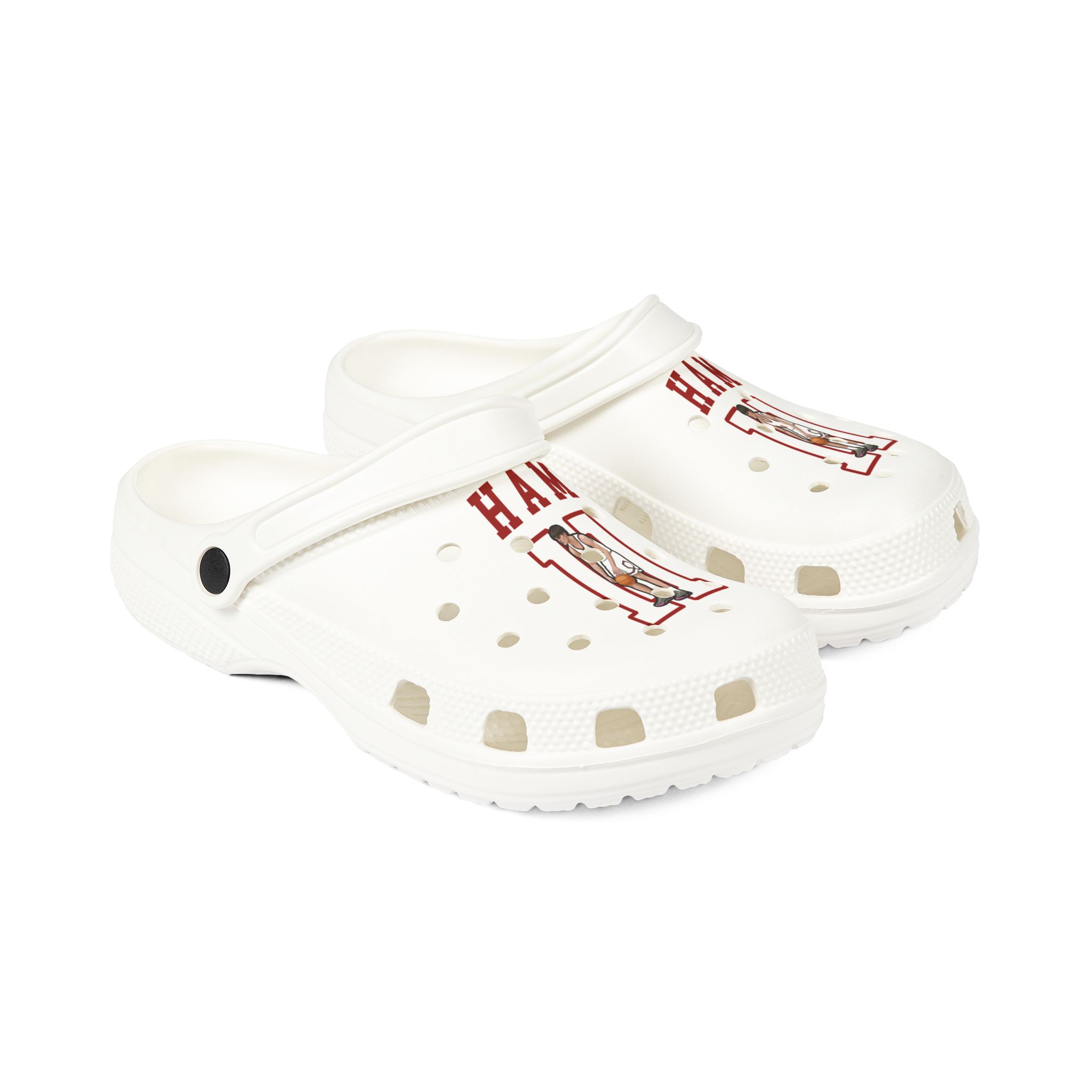 Rubber Clogs — character_shirsey in White
