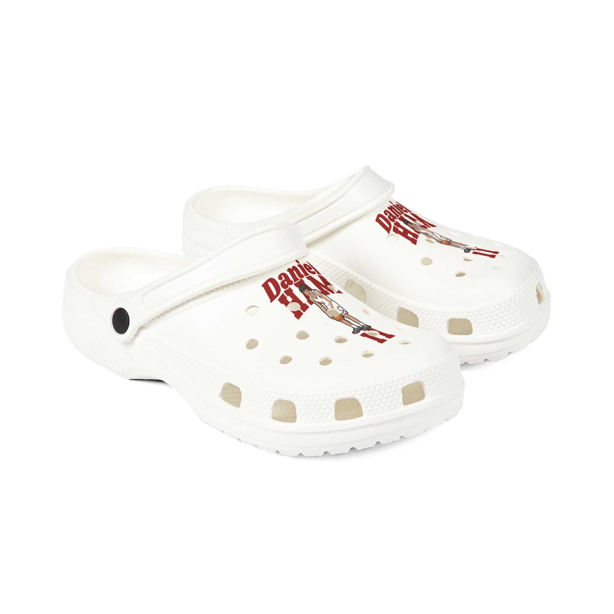 Rubber Clogs — character_signature_arch in White