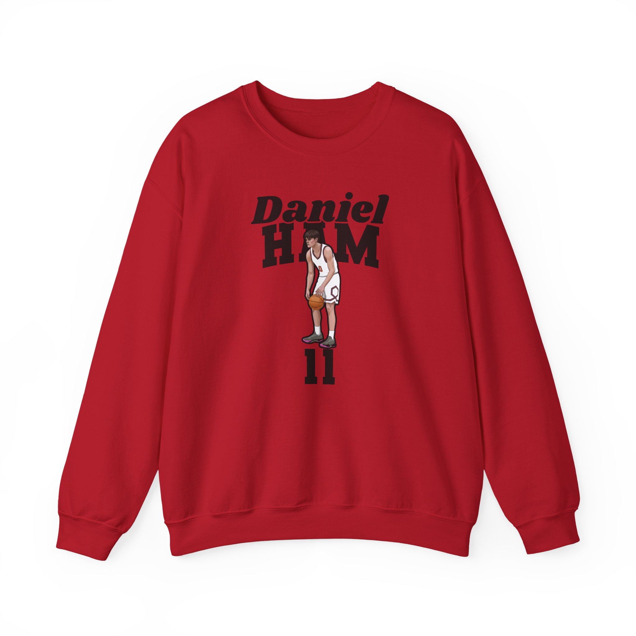 Crewneck Sweatshirt — character_signature_arch in Red