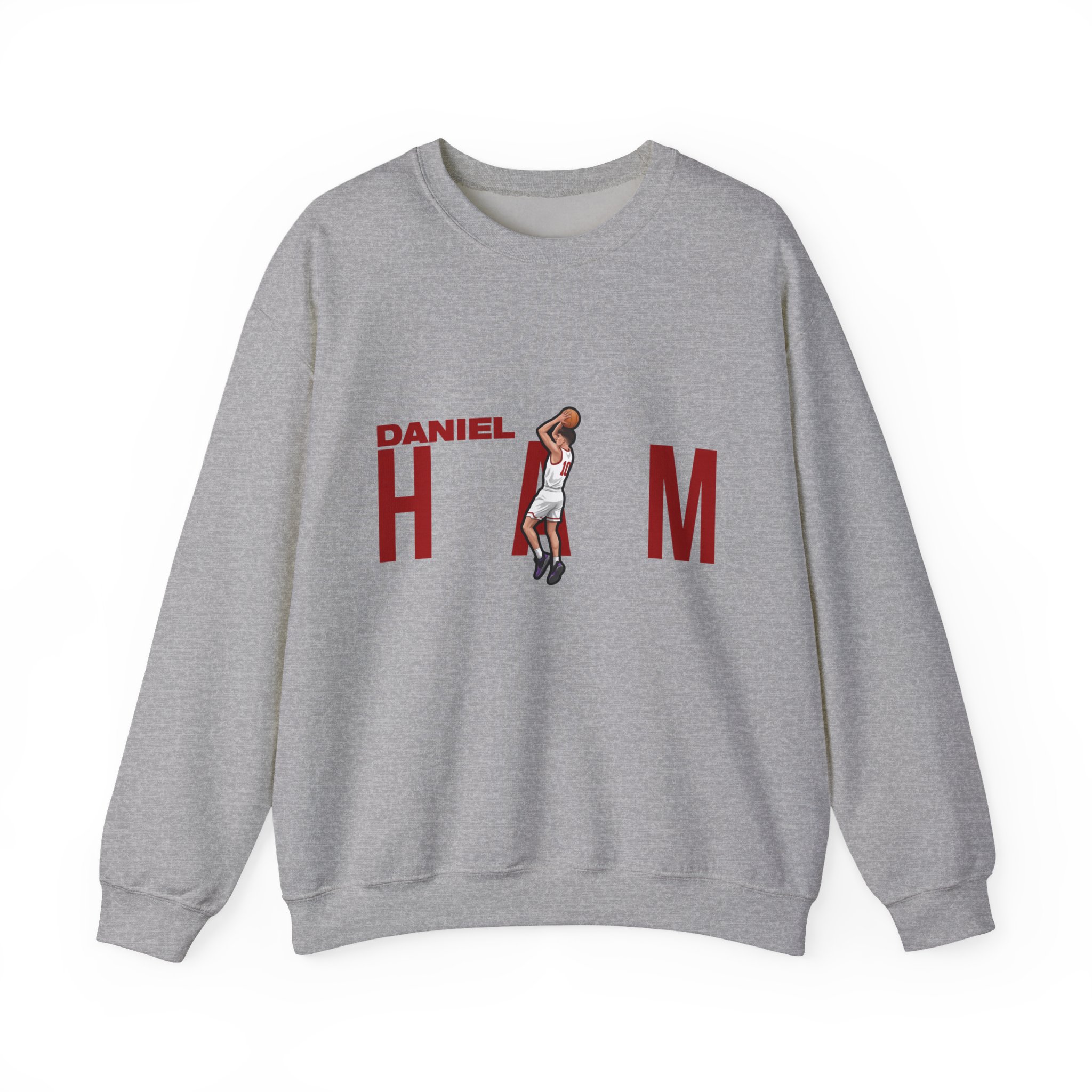 Crewneck Sweatshirt — character_player_name in Grey