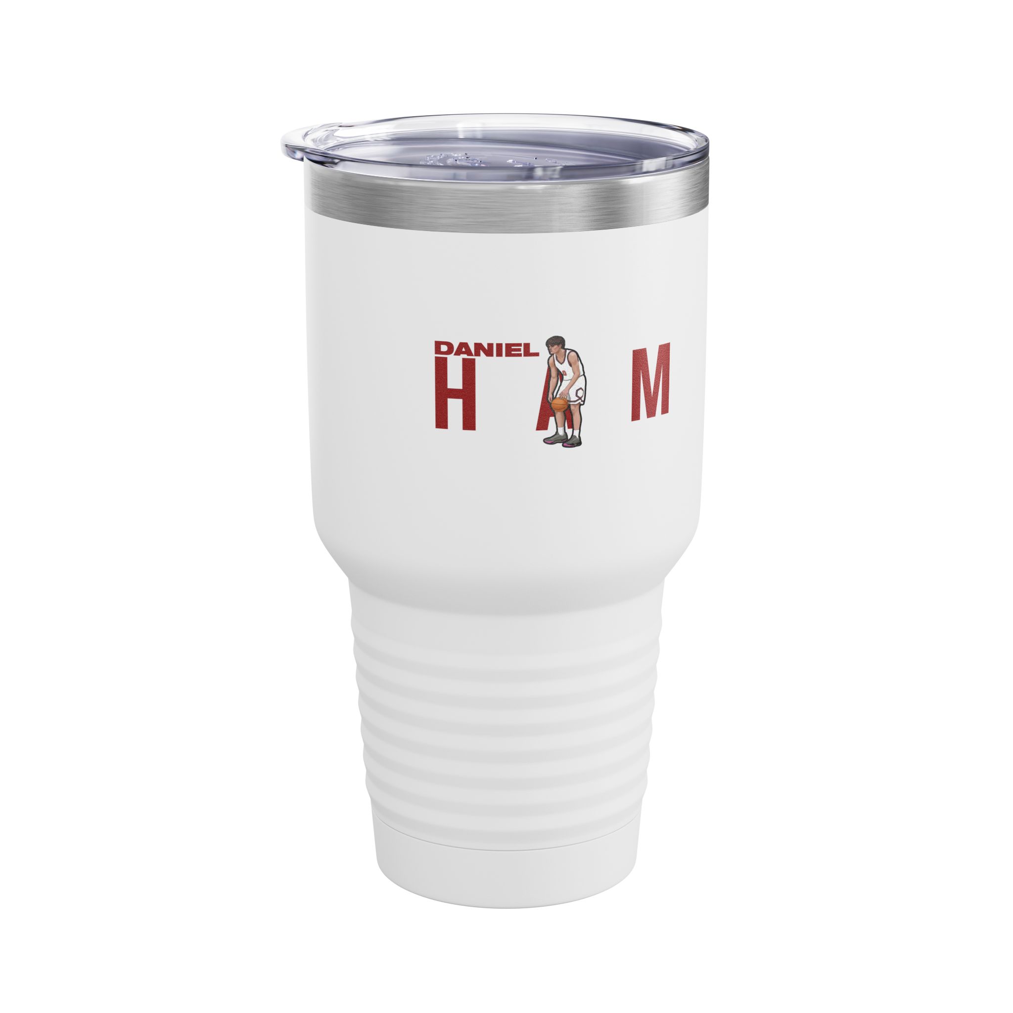 30oz Tumbler — character_player_name in White