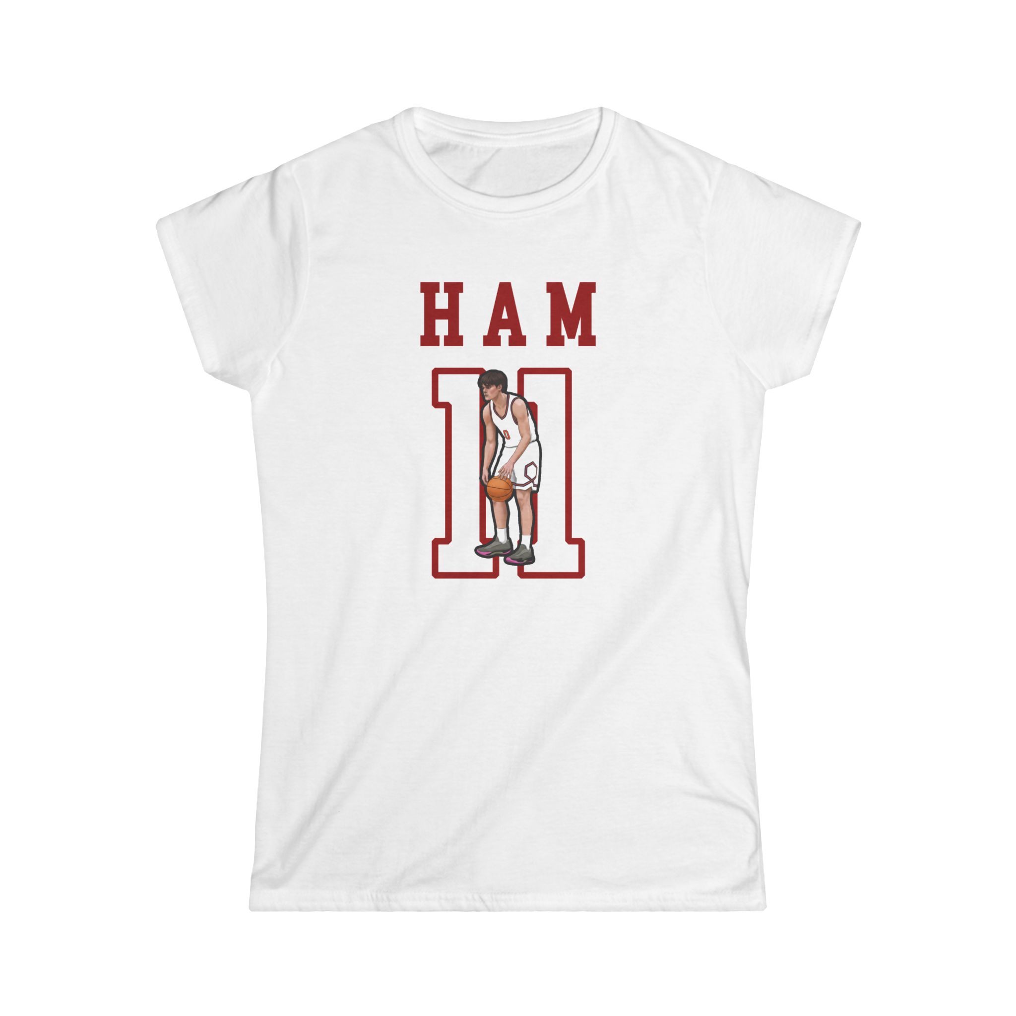 Women's Softstyle Tee — character_shirsey in White
