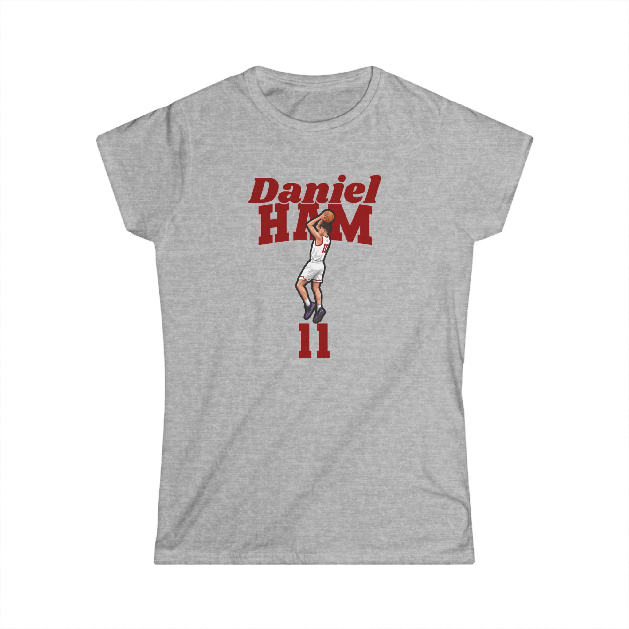 Women's Softstyle Tee — character_signature_arch in Grey