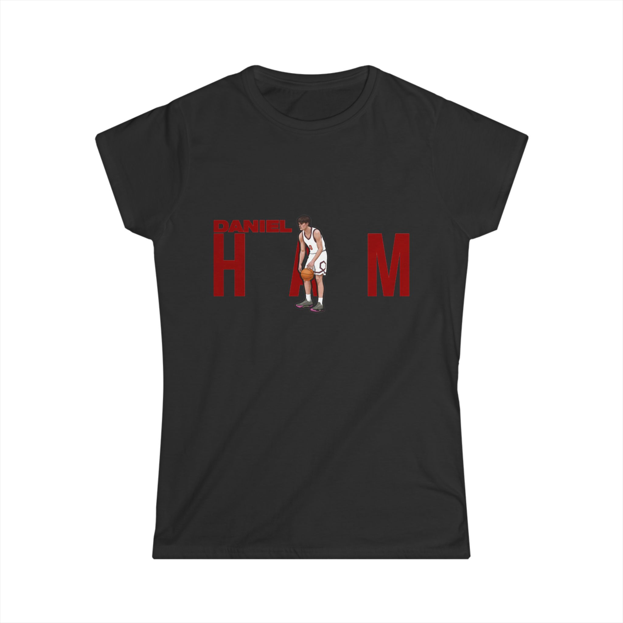 Women's Softstyle Tee — character_player_name in Black