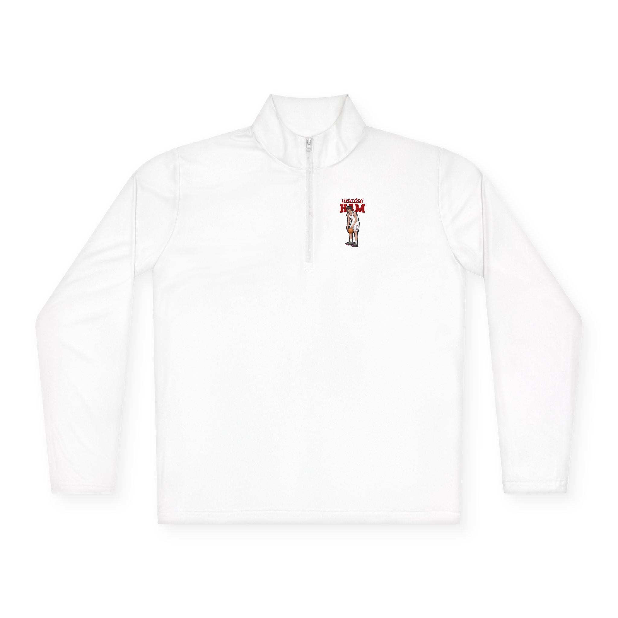 Q-Zip Pullover — character_name_arch in White