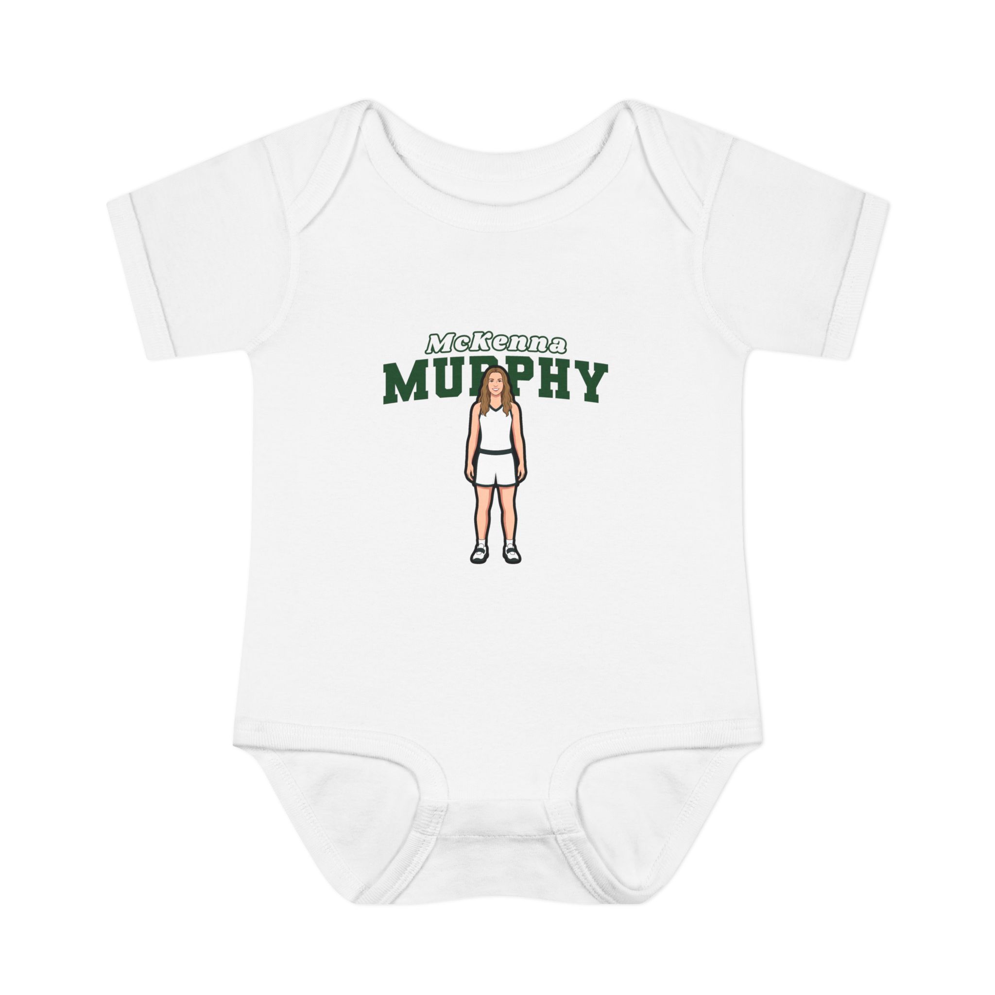Baby Onesie — character_name_arch in White