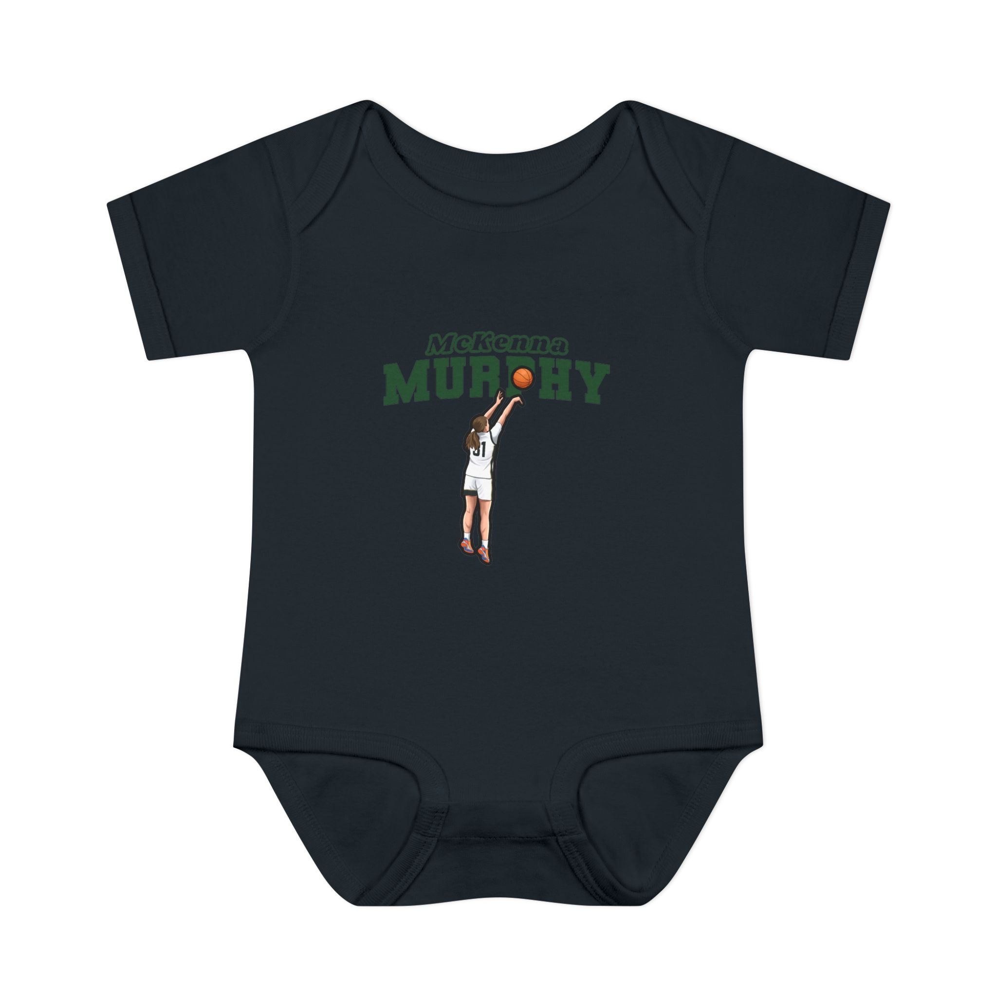 Baby Onesie — character_name_arch in Black