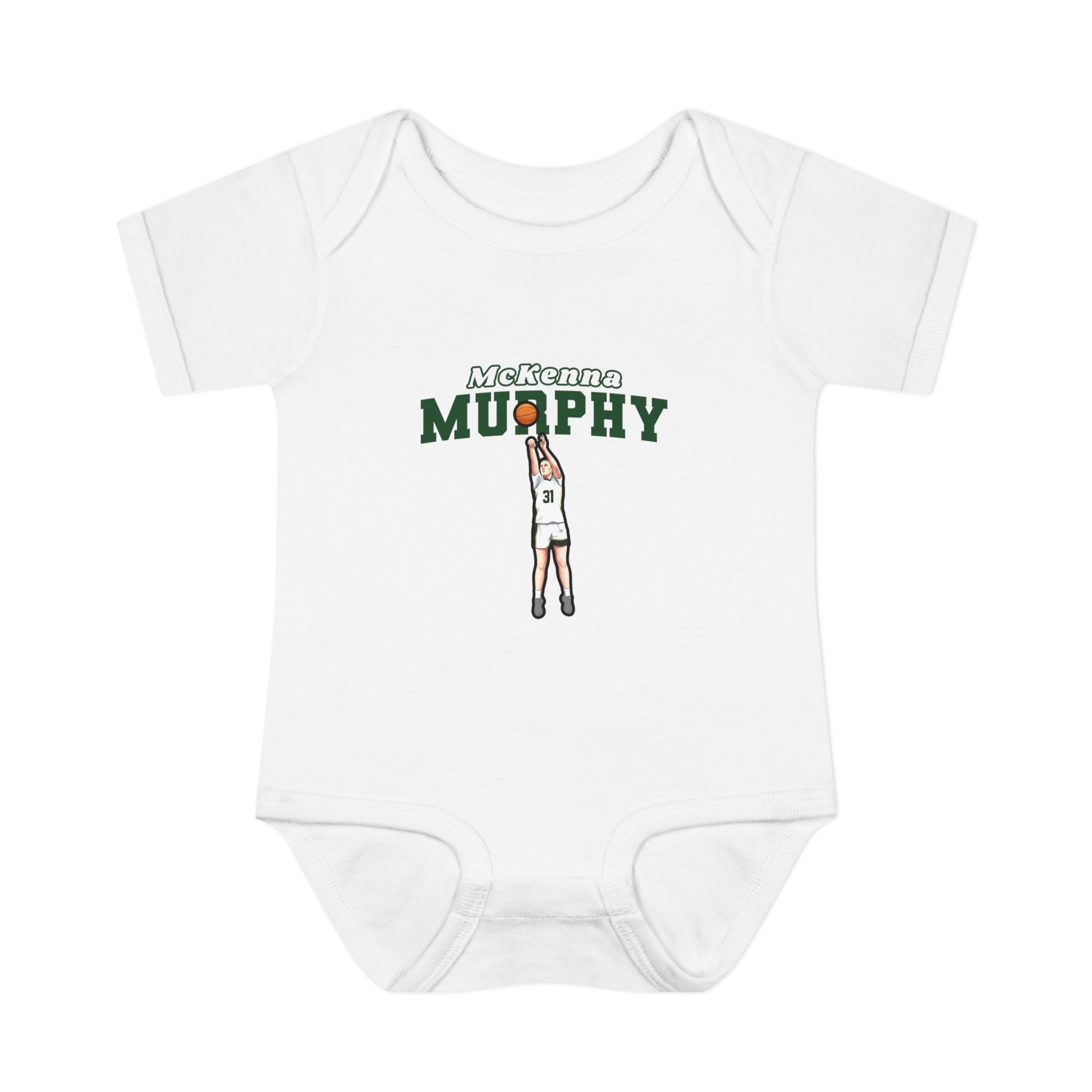 Baby Onesie — character_name_arch in White
