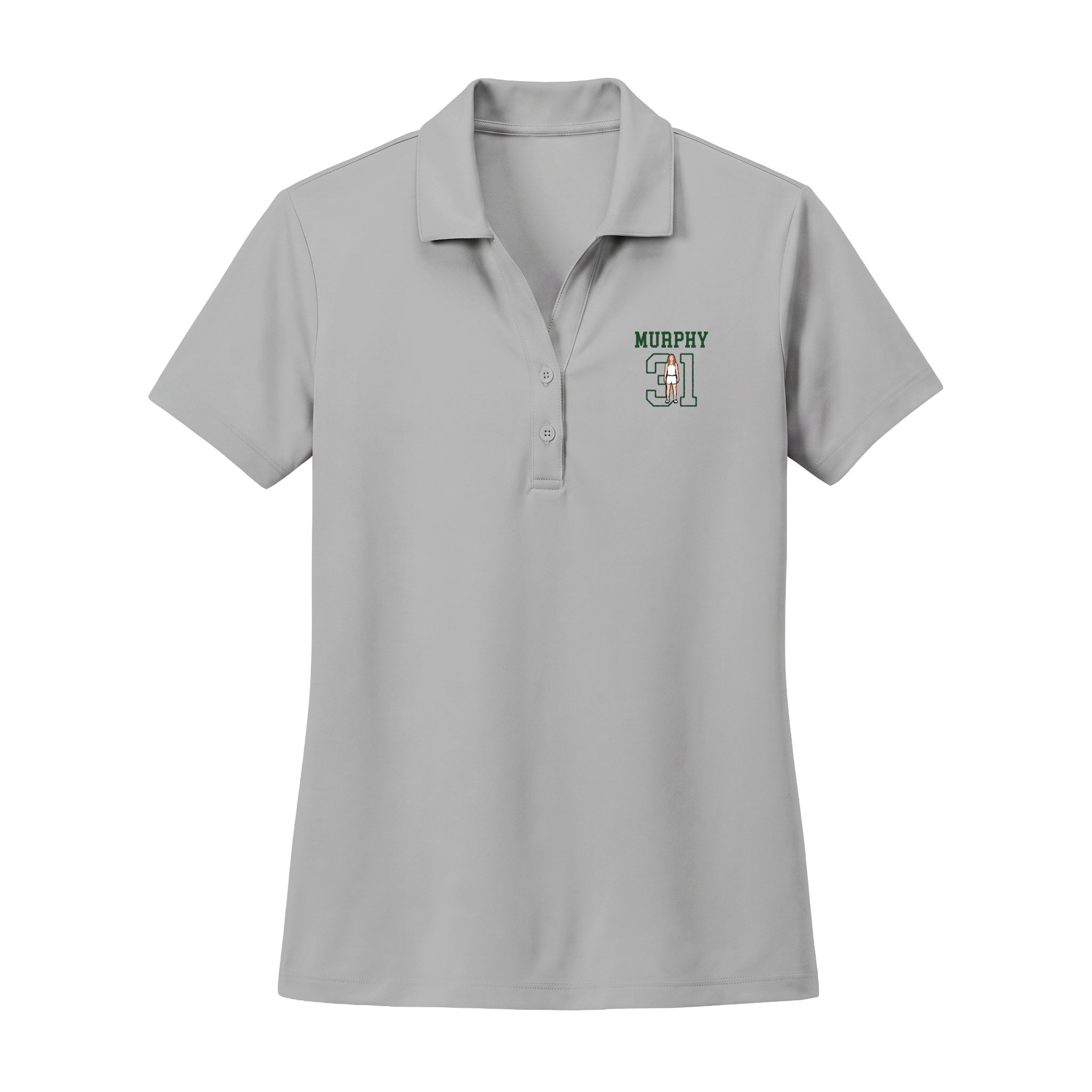 Women's Polo — character_shirsey in Silver