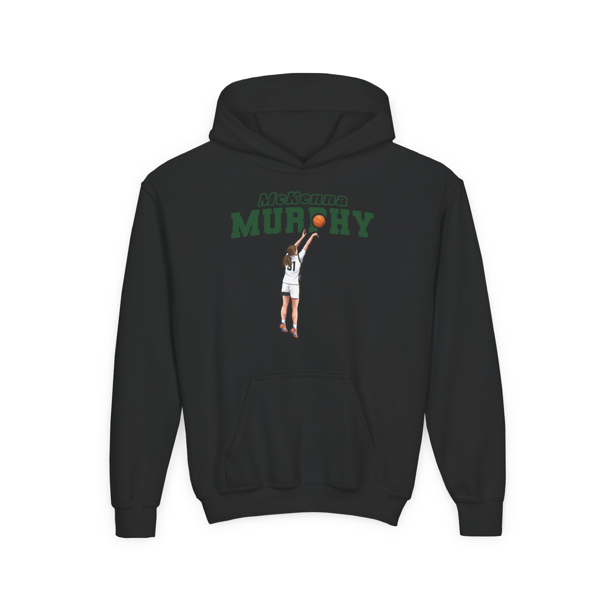 Youth Hoodie — character_name_arch in Black
