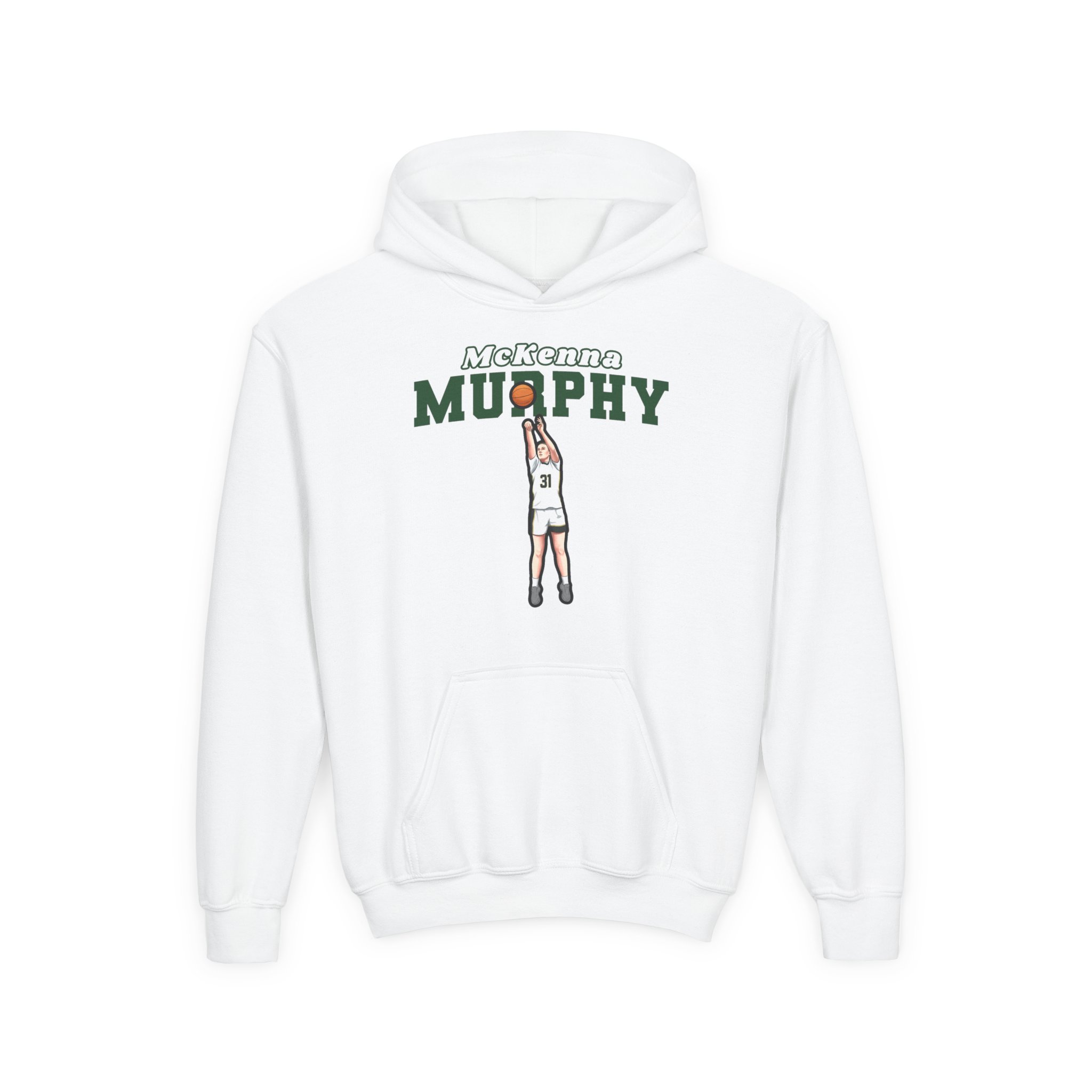 Youth Hoodie — character_name_arch in White