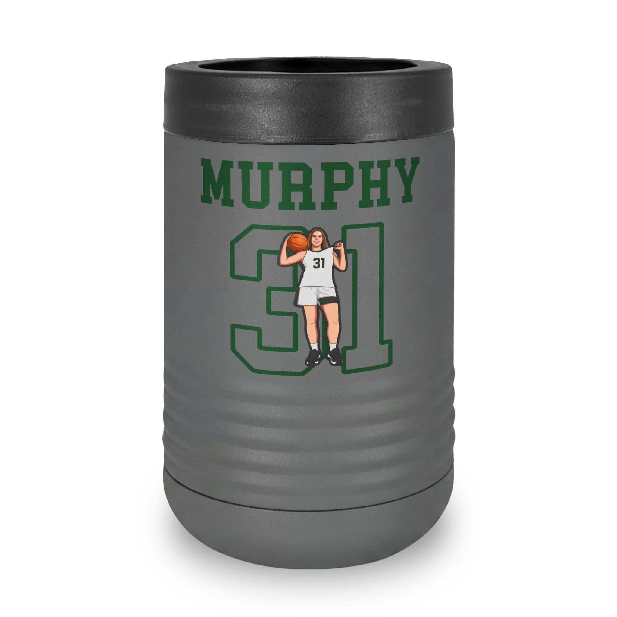 Stainless Can Cooler — character_shirsey in Grey