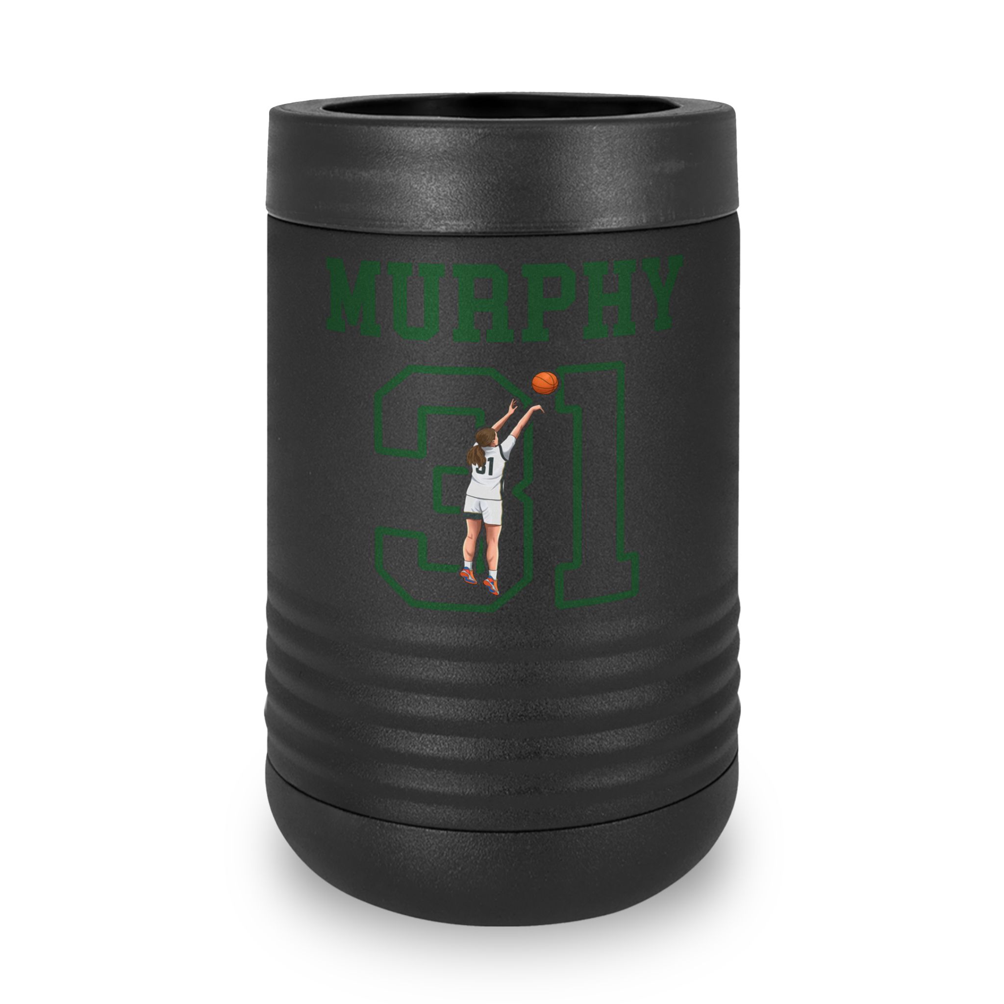 Stainless Can Cooler — character_shirsey in Black