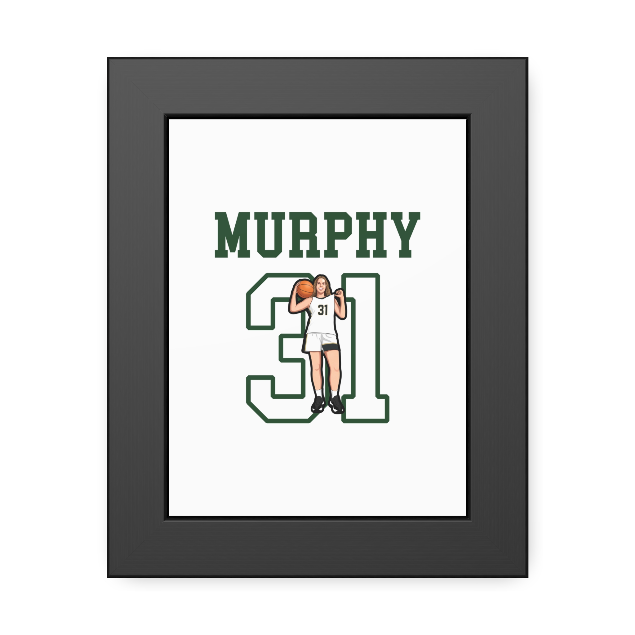 Framed Poster — character_shirsey in Black