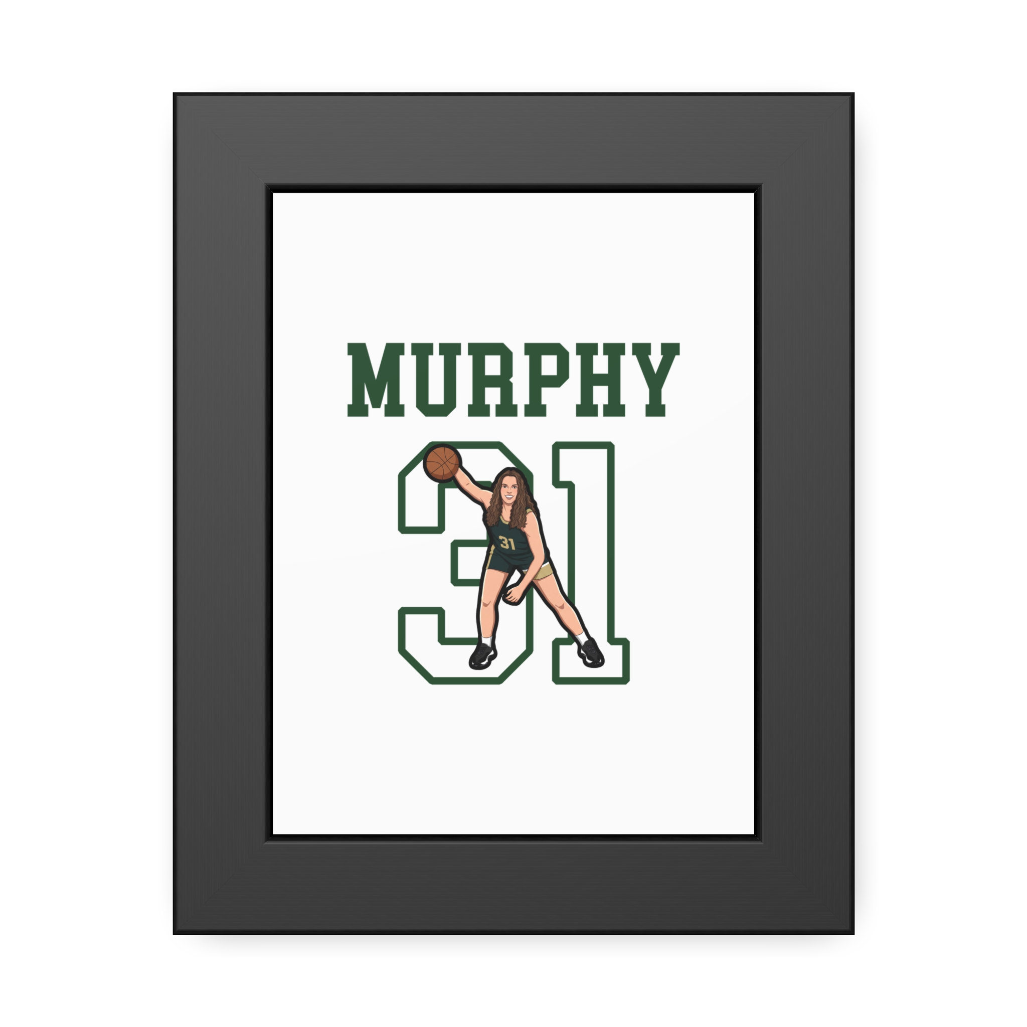 Framed Poster — character_shirsey in Black