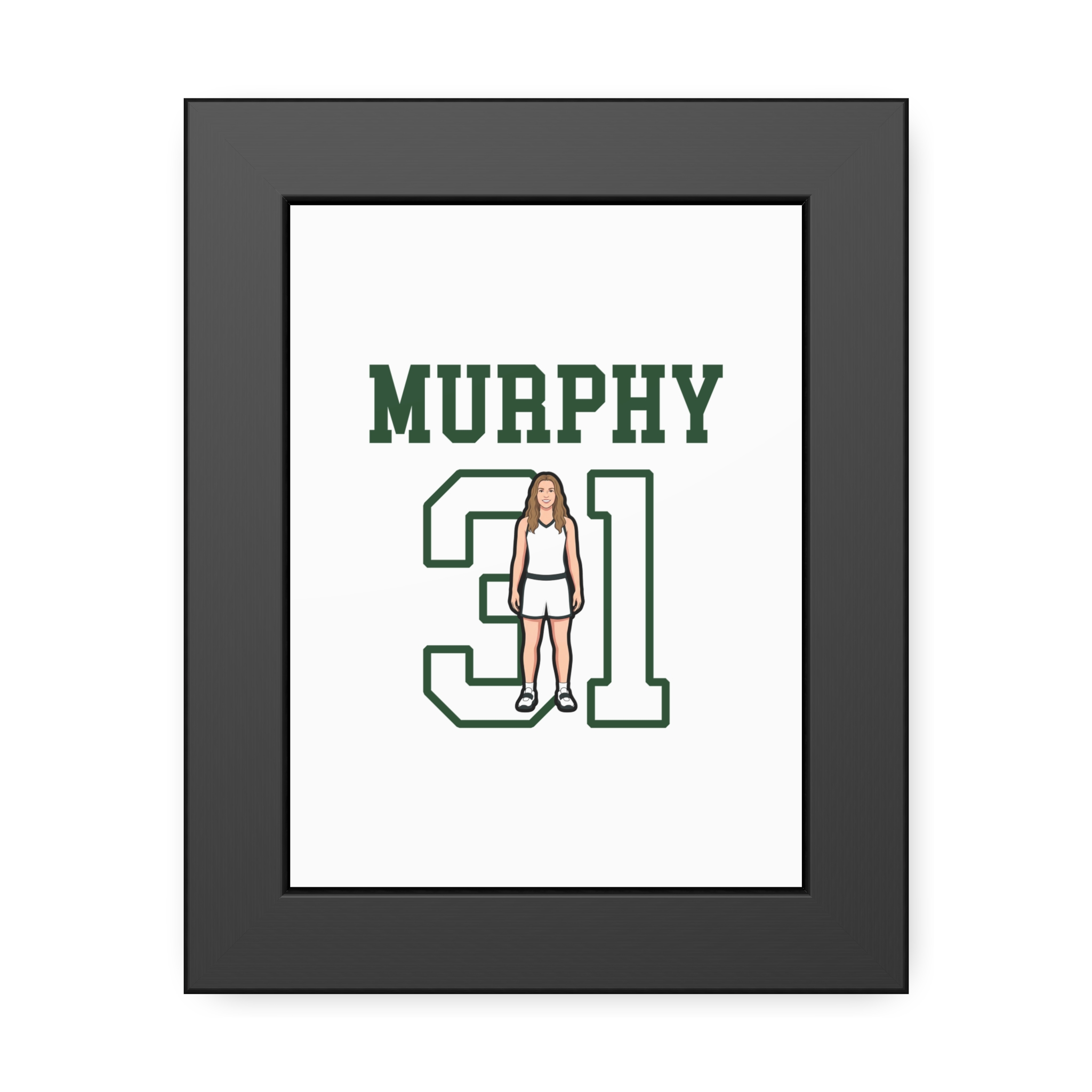 Framed Poster — character_shirsey in Black