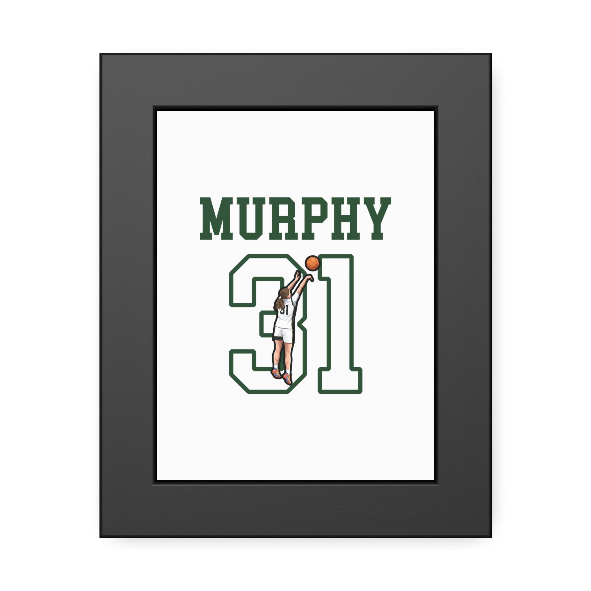 Framed Poster — character_shirsey in Black