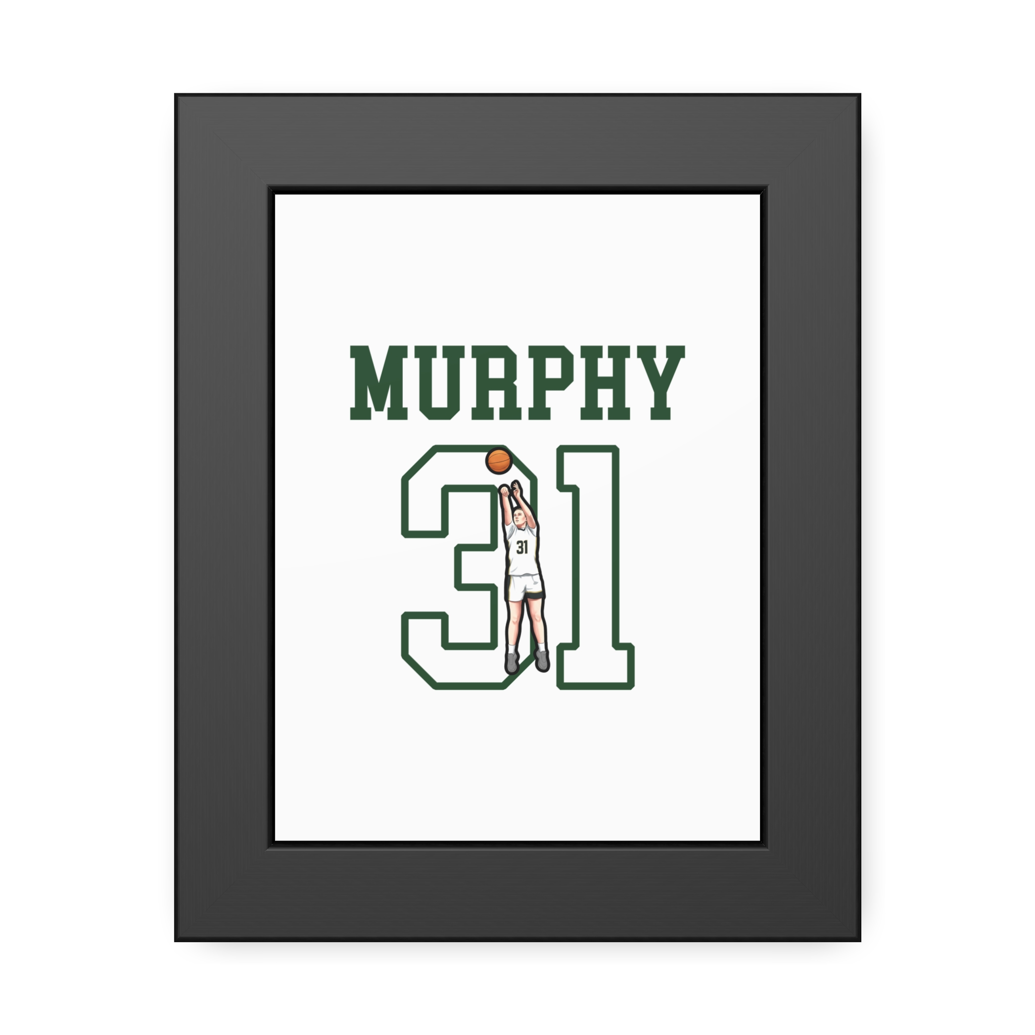 Framed Poster — character_shirsey in Black