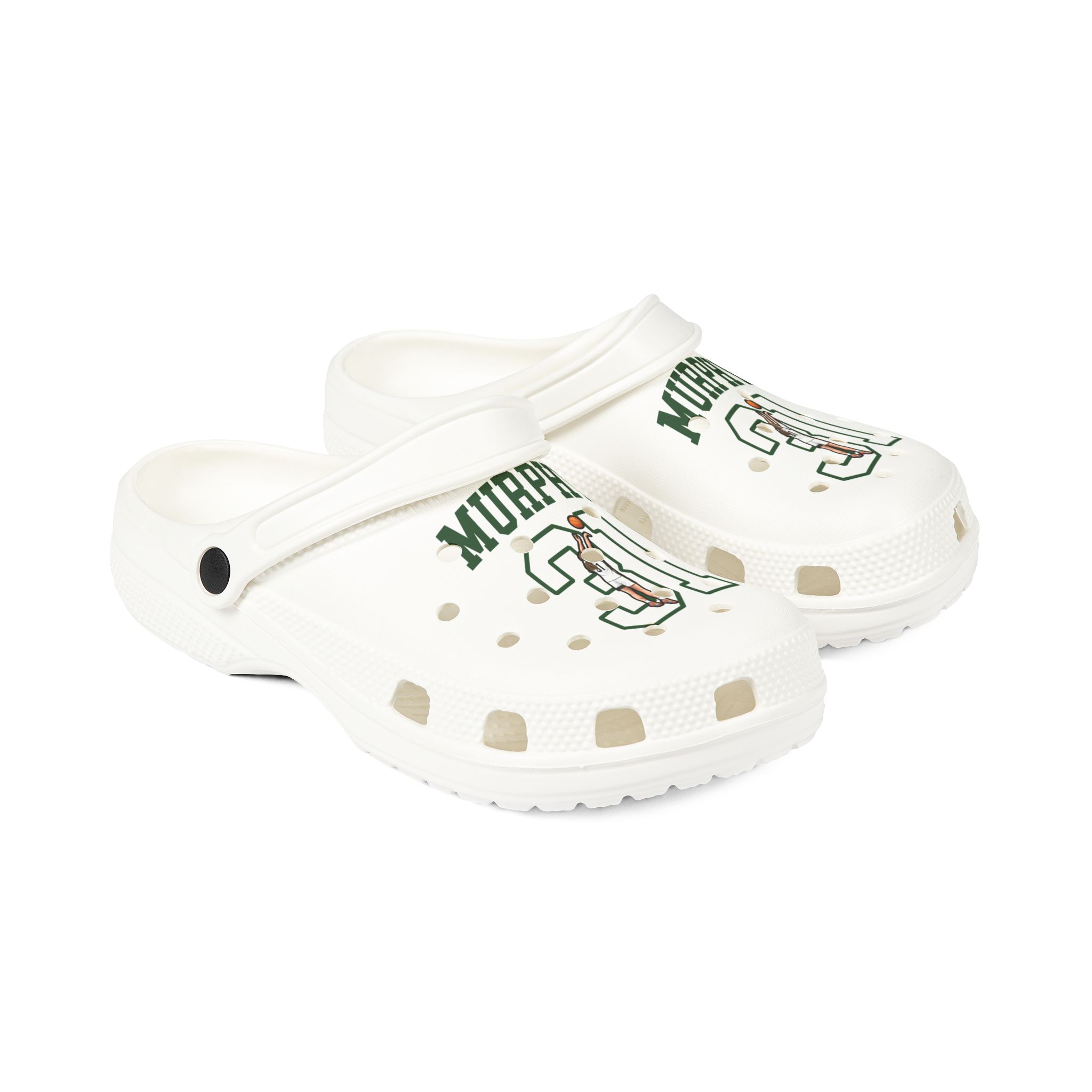 Rubber Clogs — character_shirsey in White