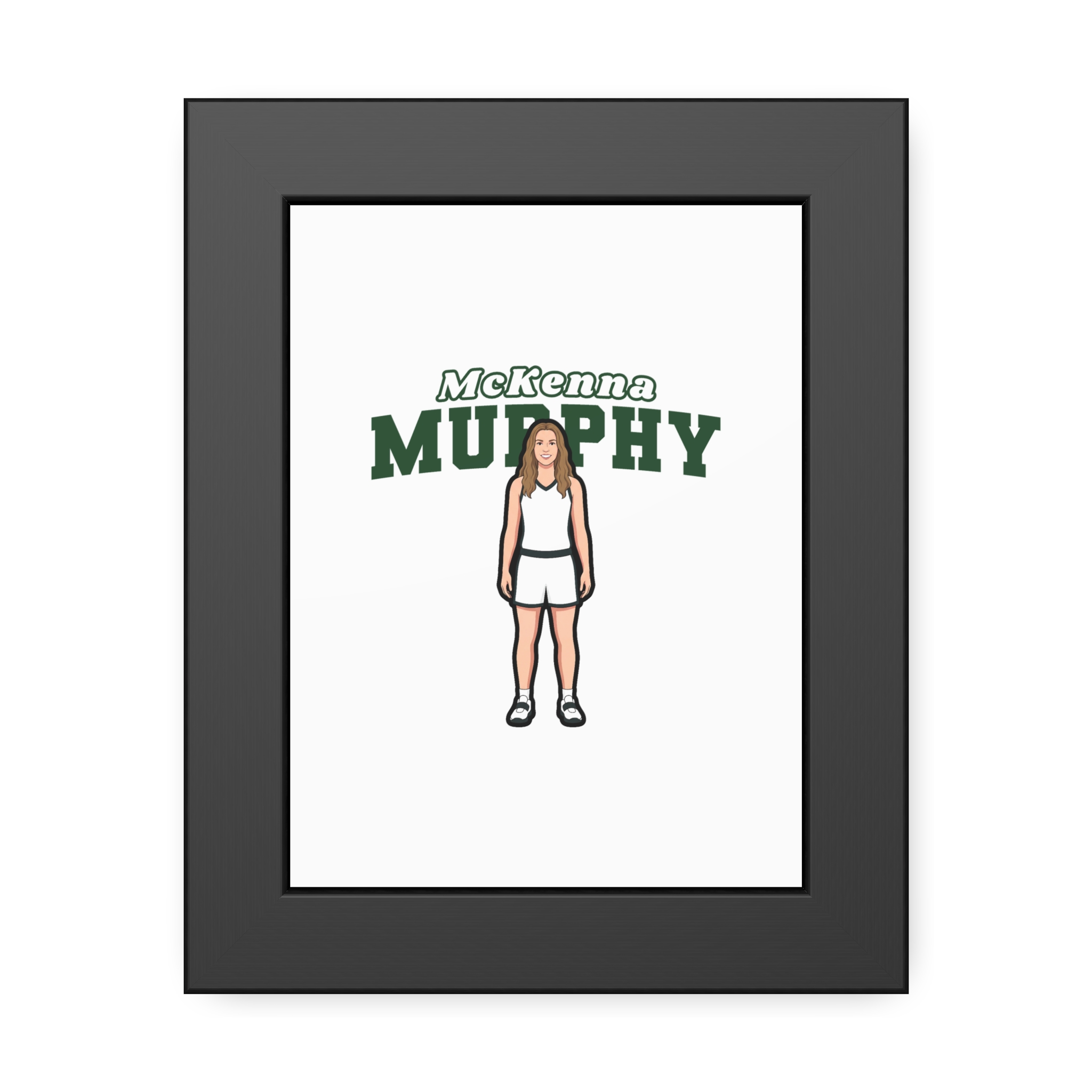 Framed Poster — character_name_arch in Black