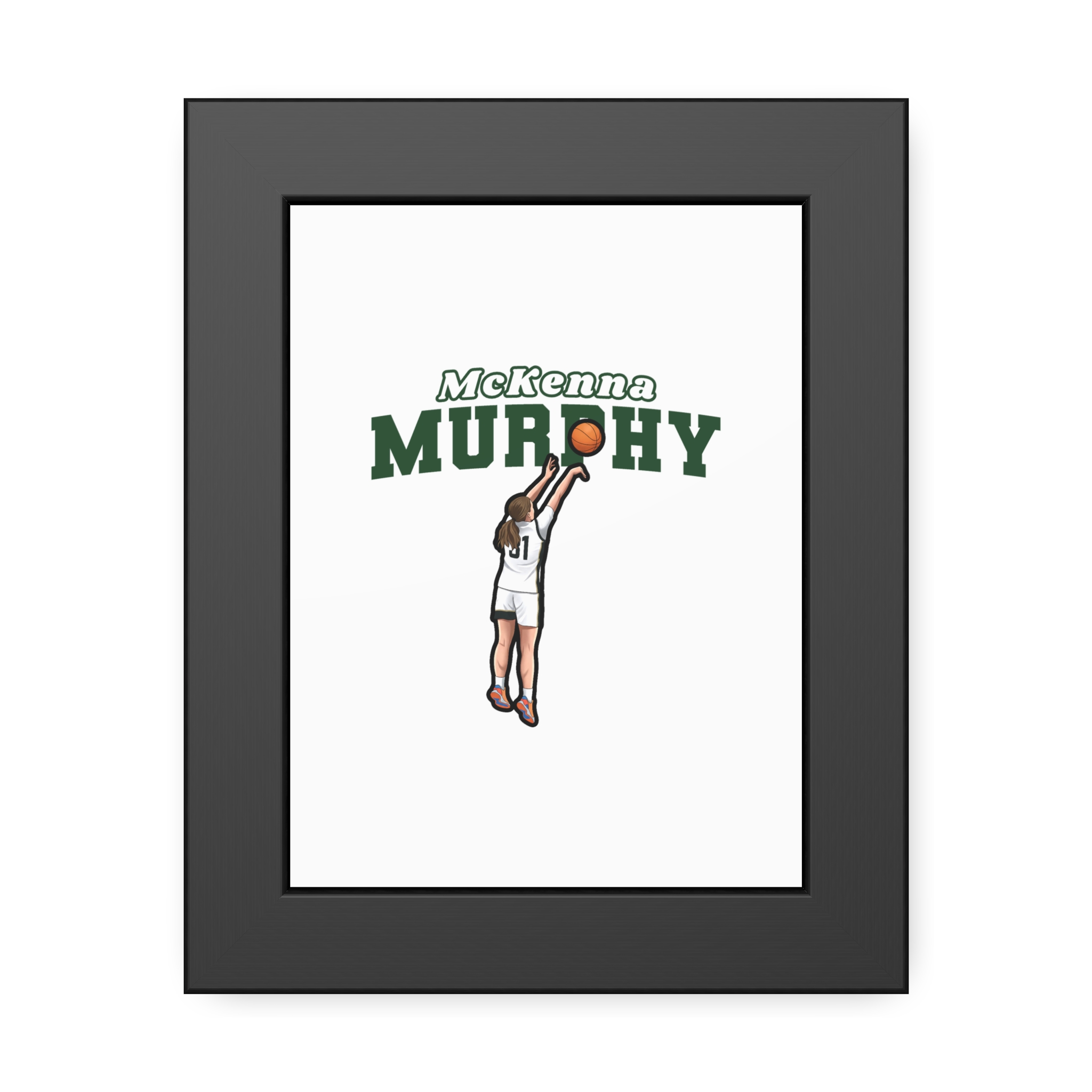 Framed Poster — character_name_arch in Black