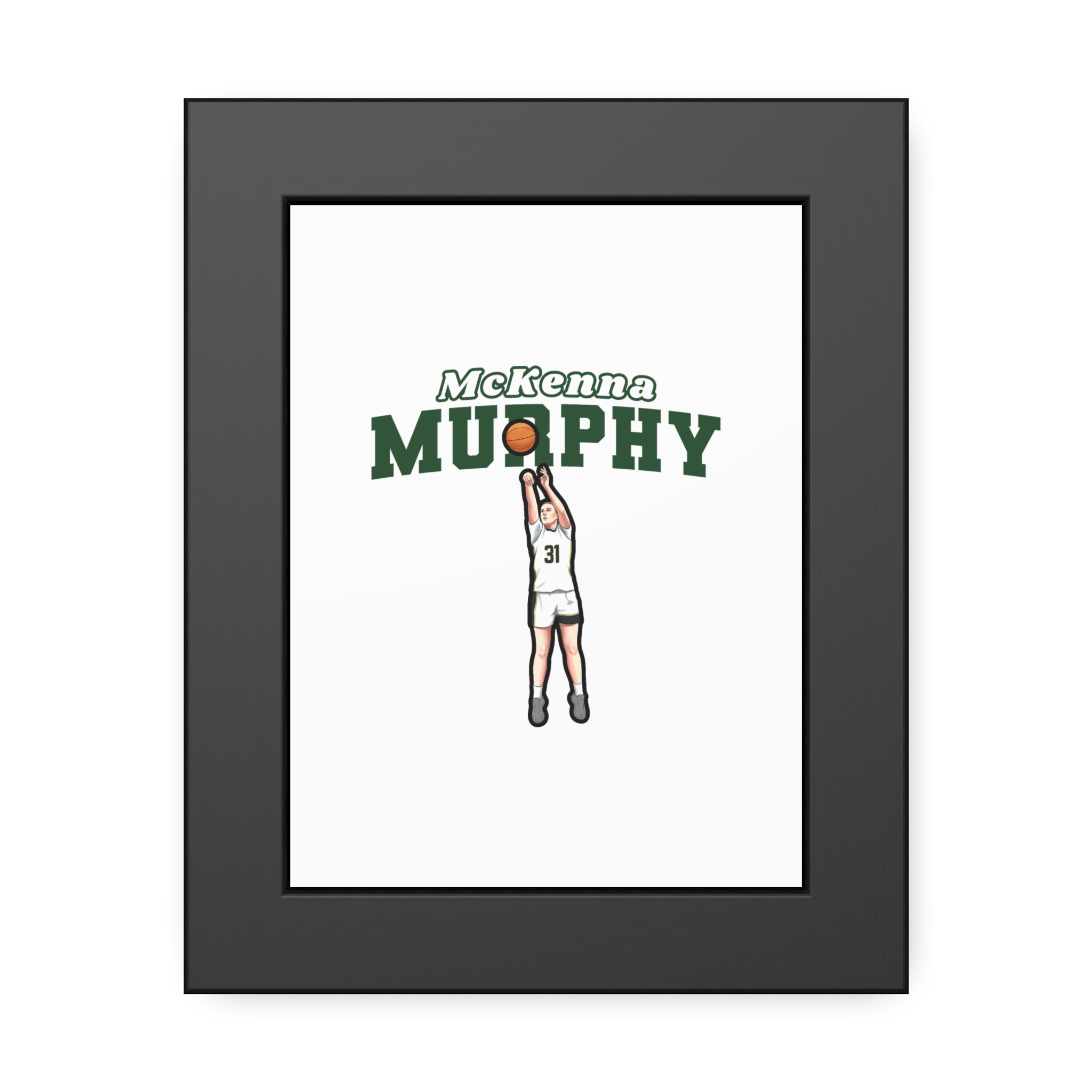 Framed Poster — character_name_arch in Black