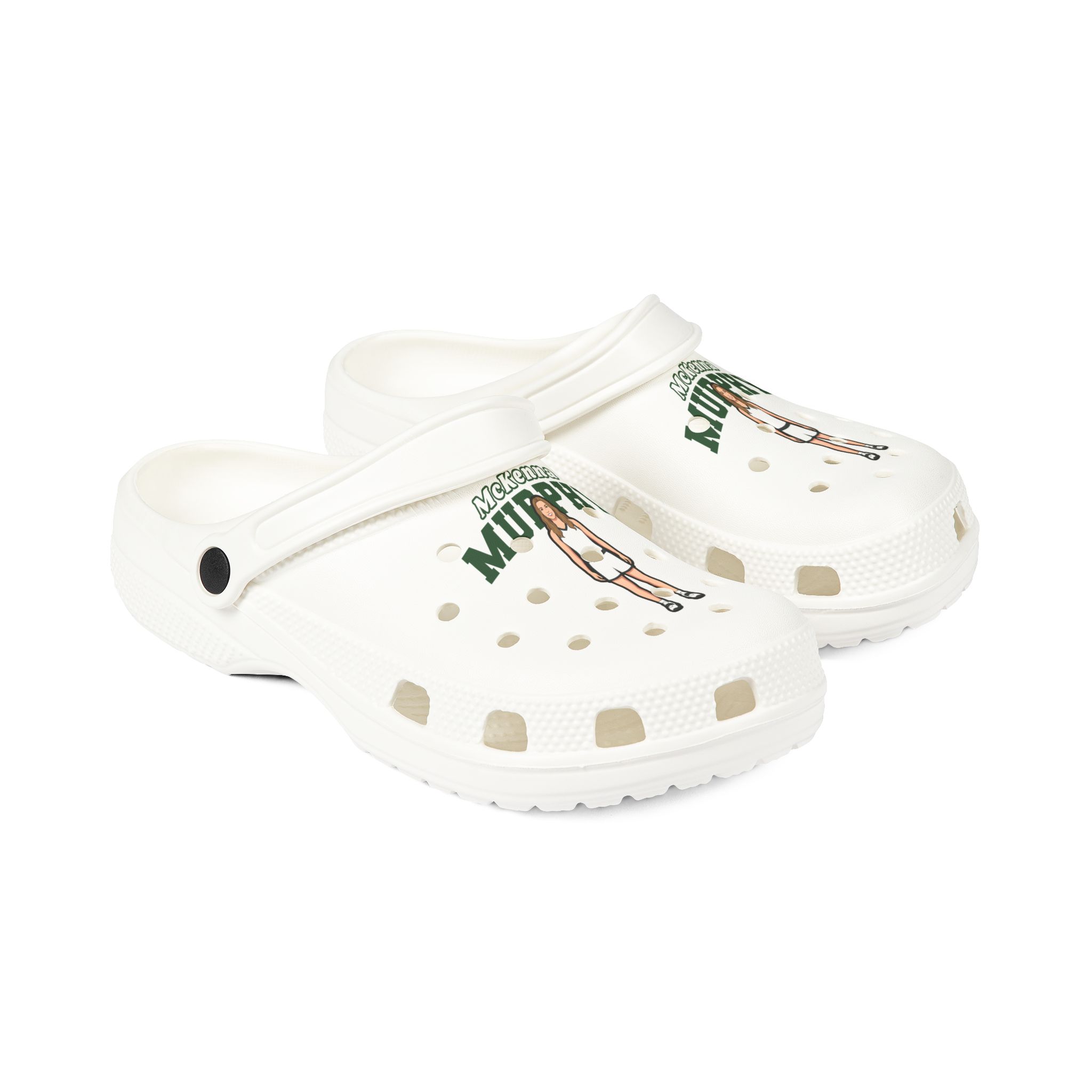 Rubber Clogs — character_name_arch in White