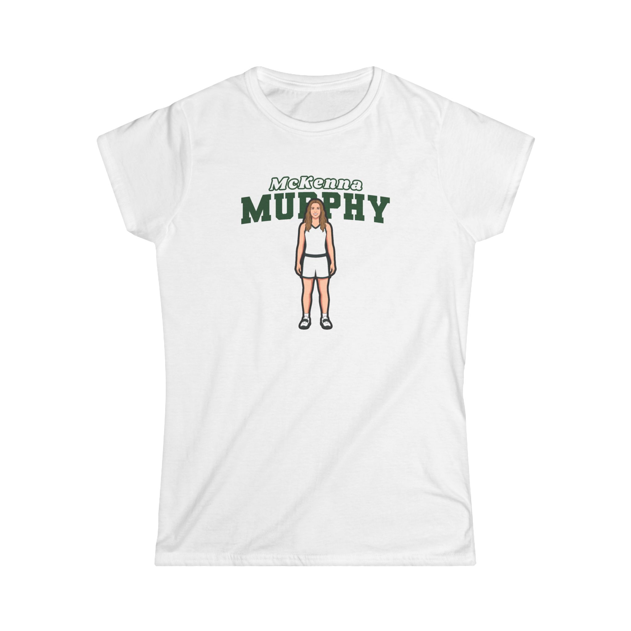 Women's Softstyle Tee — character_name_arch in White