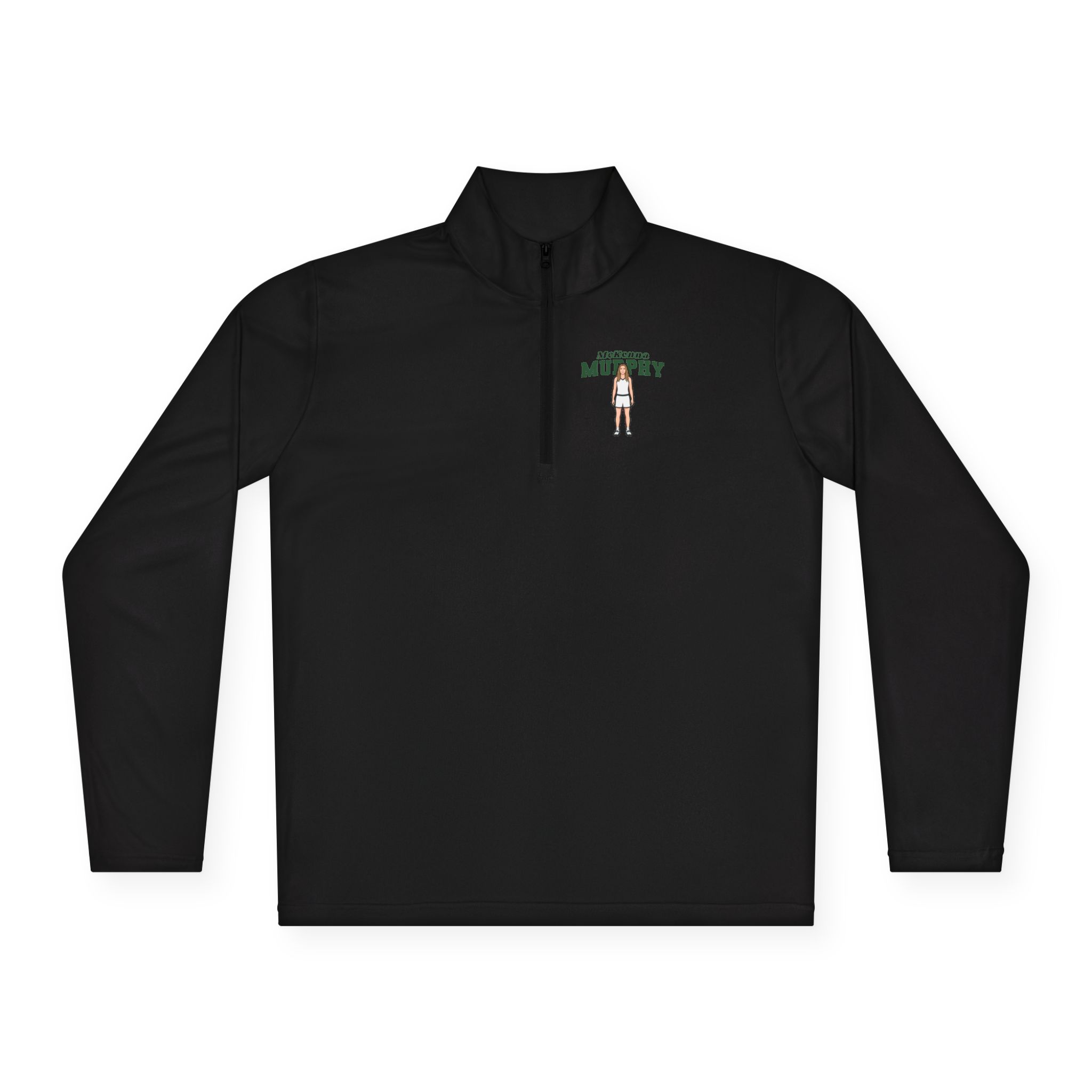 Q-Zip Pullover — character_name_arch in Black