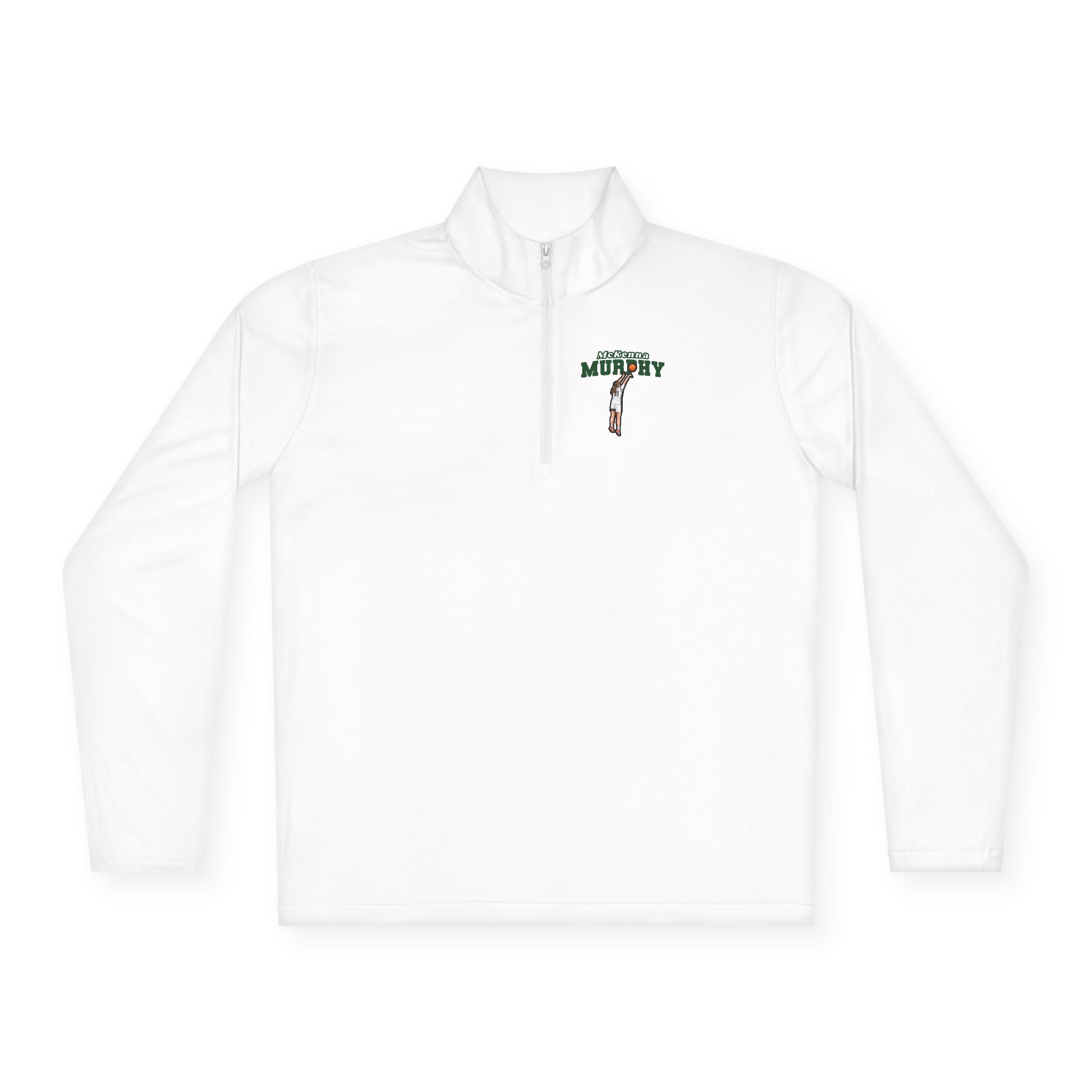 Q-Zip Pullover — character_name_arch in White