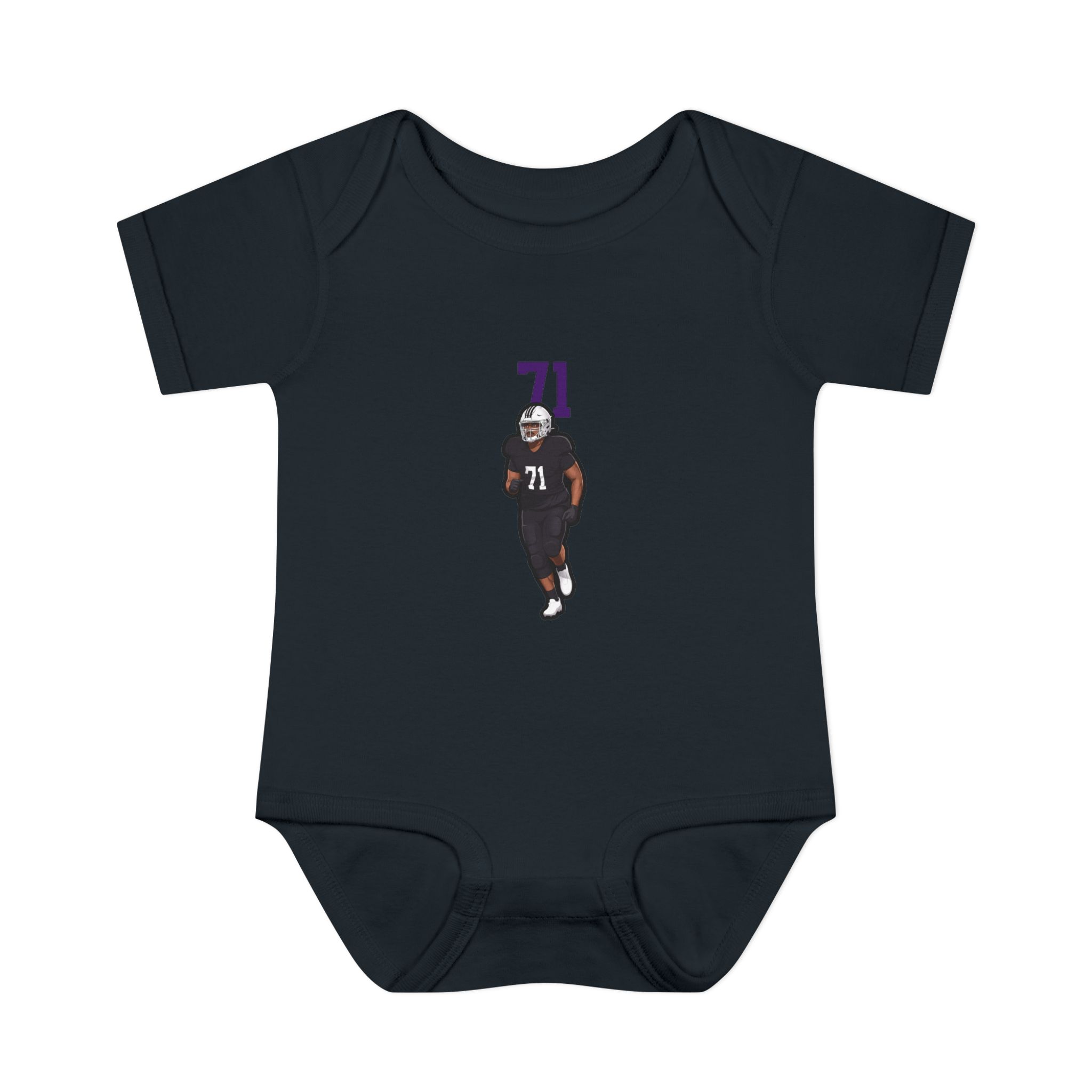 Baby Onesie — character_number_top in Black