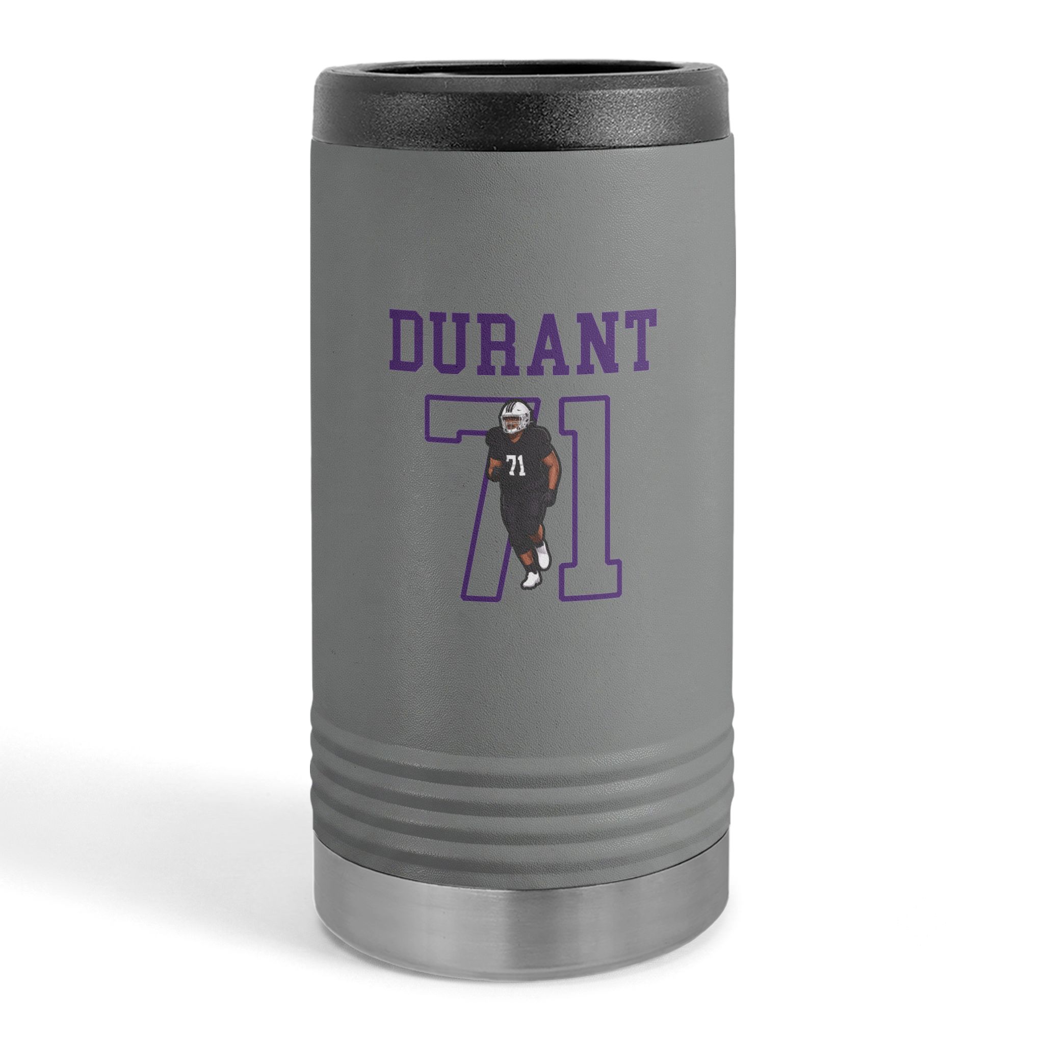Slim Stainless Can Cooler — character_shirsey in Grey