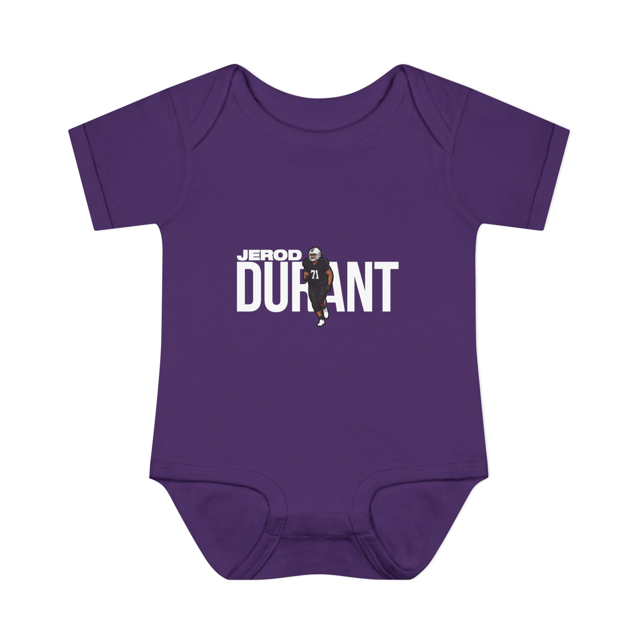 Baby Onesie — character_player_name in Purple