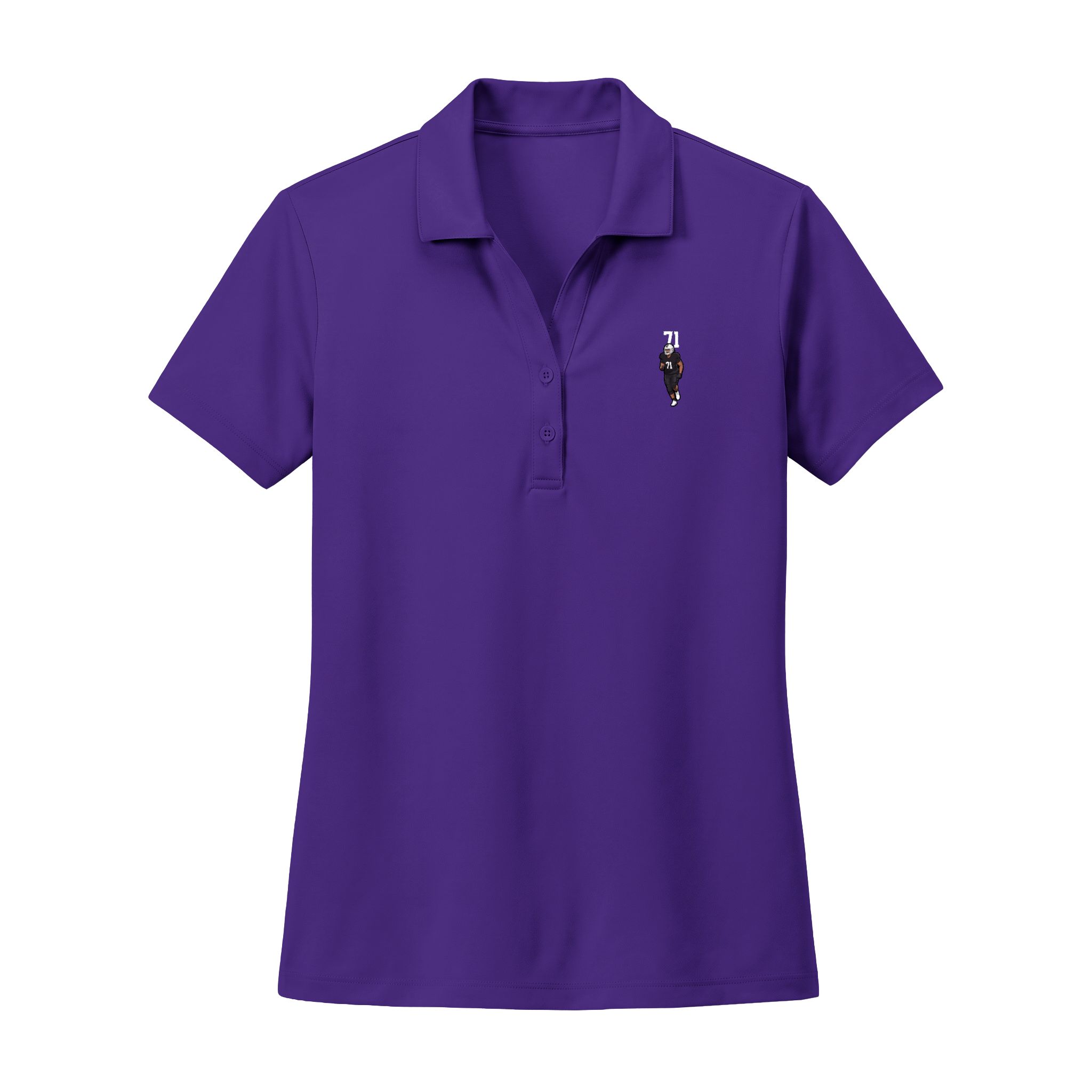 Women's Polo — character_number_top in Purple