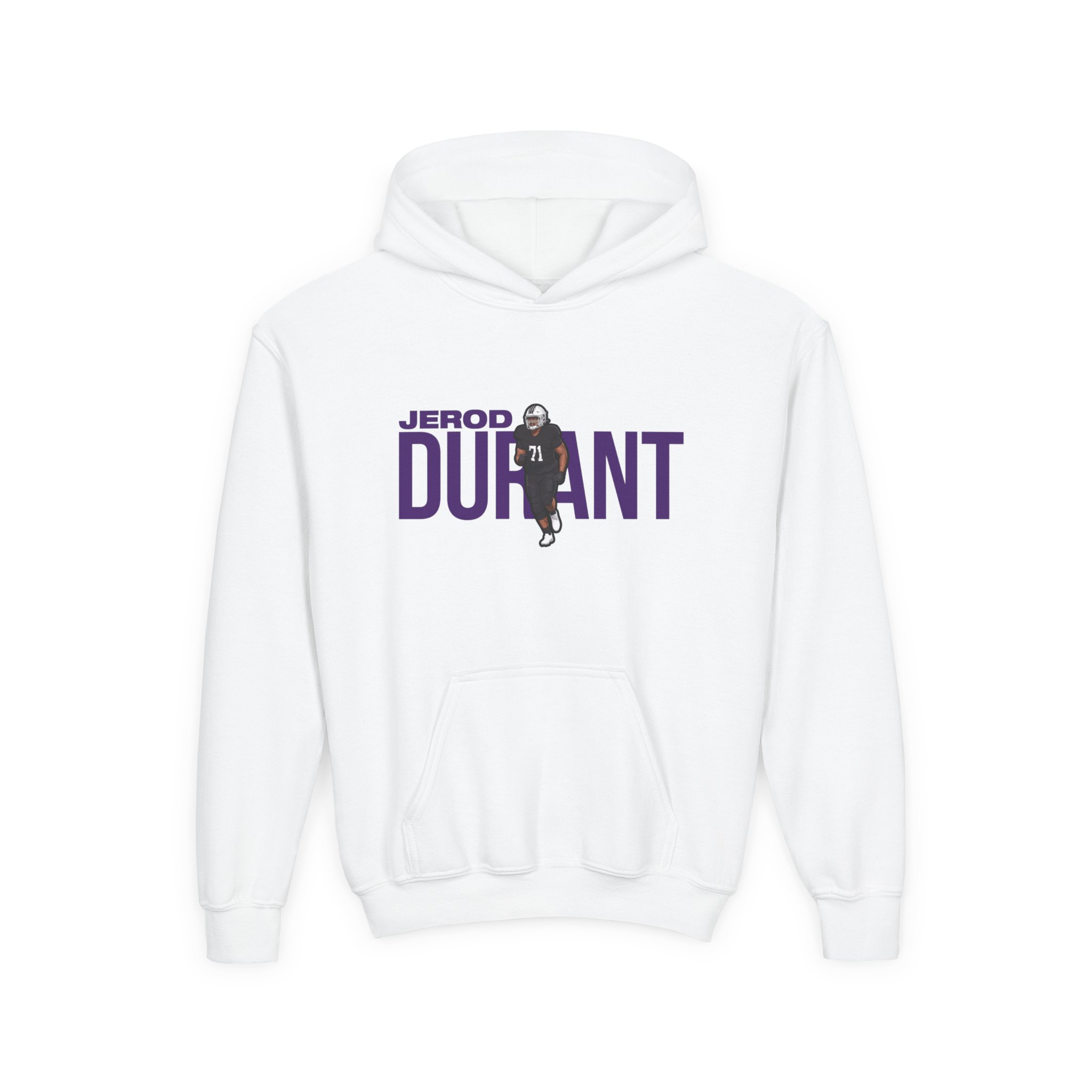 Youth Hoodie — character_player_name in White
