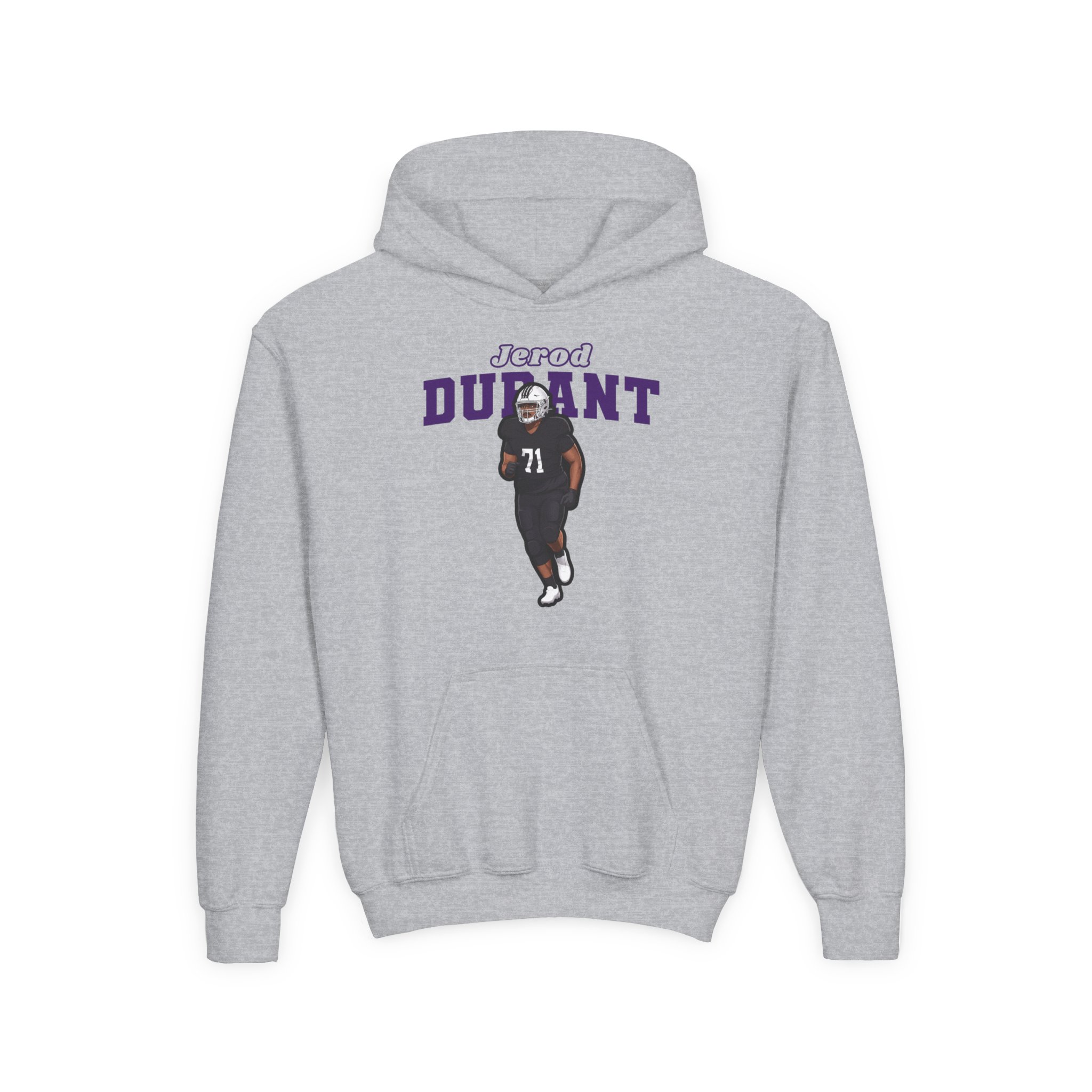 Youth Hoodie — character_name_arch in Grey