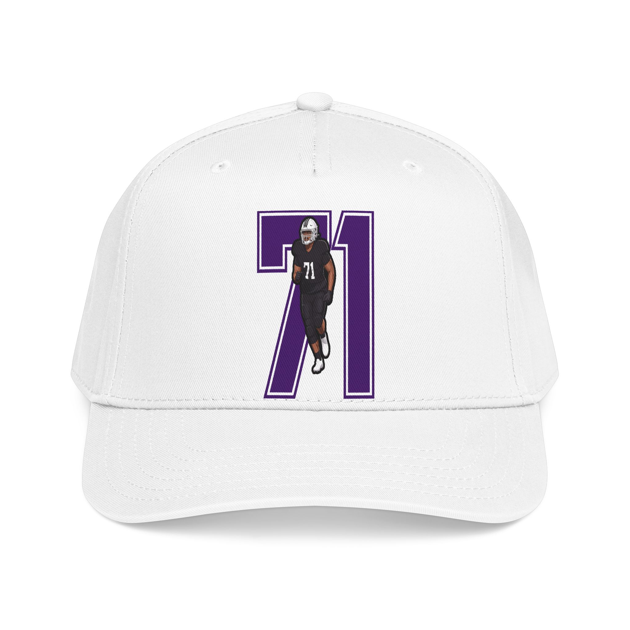 Baseball Cap — character_number in White