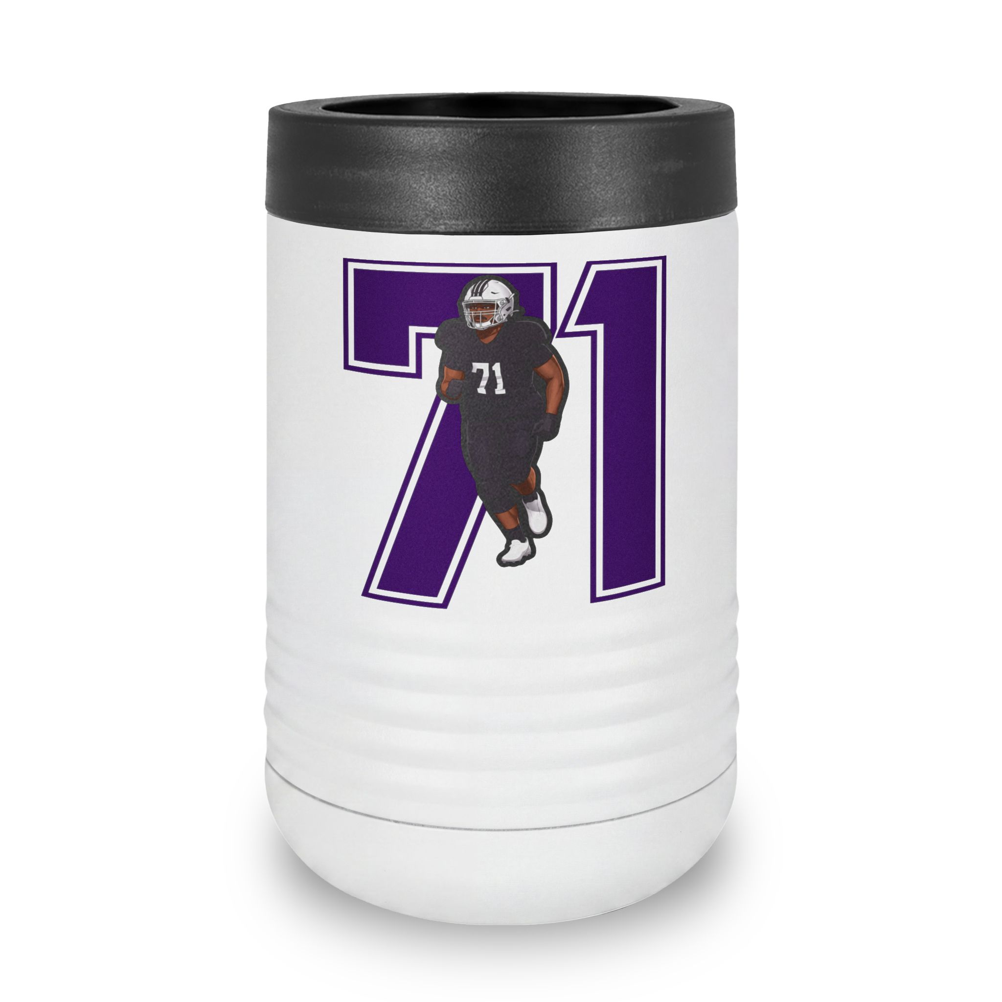 Stainless Can Cooler — character_number in White