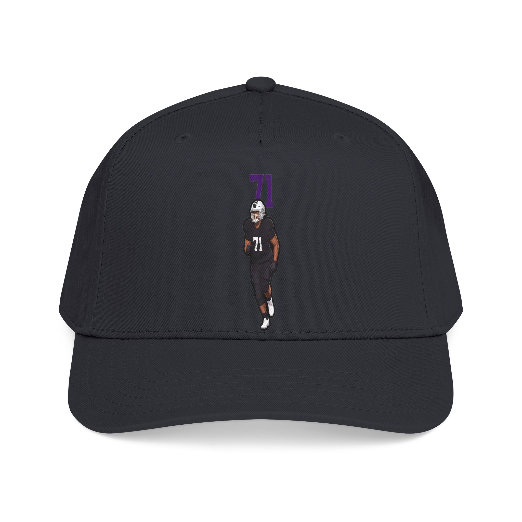 Baseball Cap — character_number_top in Black