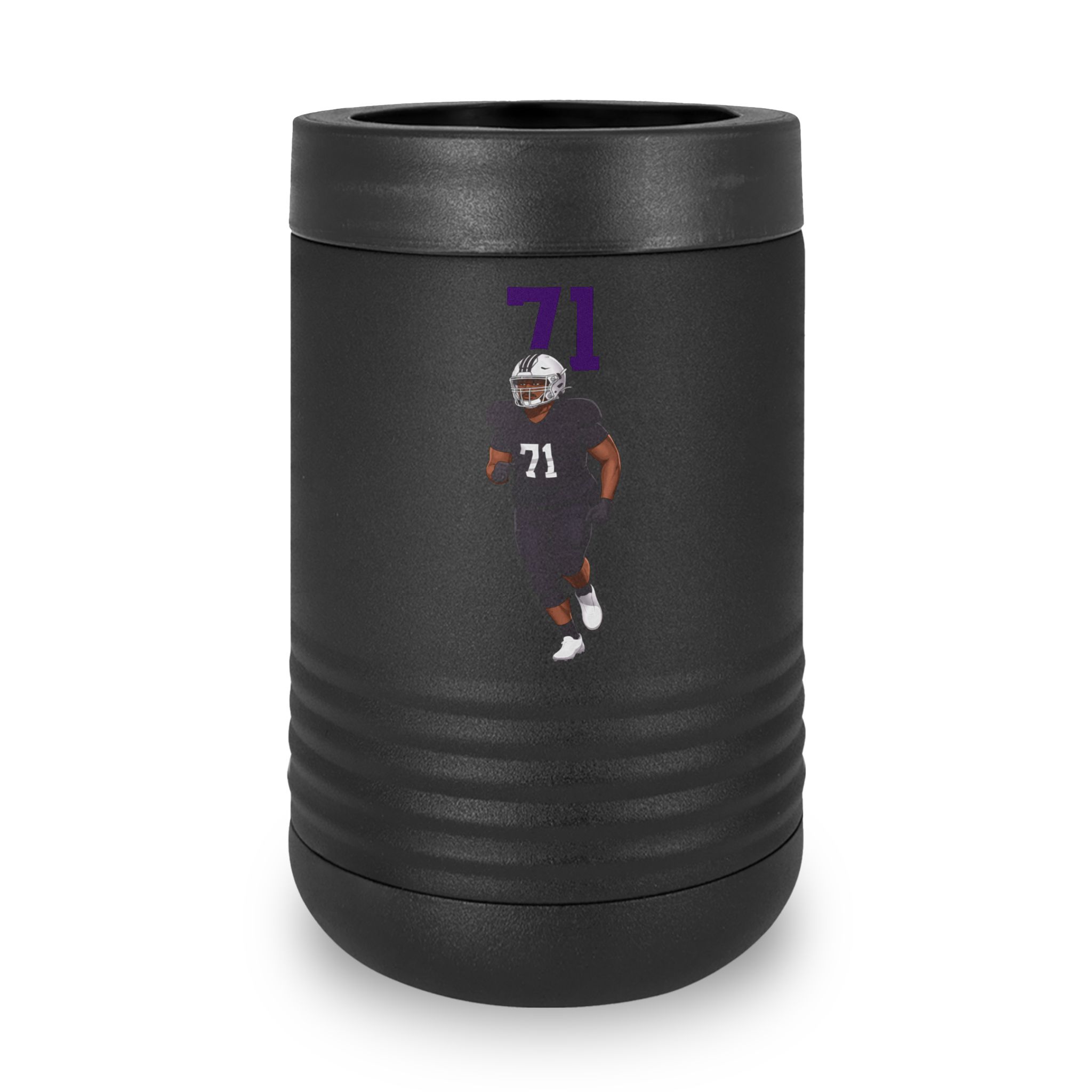 Stainless Can Cooler — character_number_top in Black